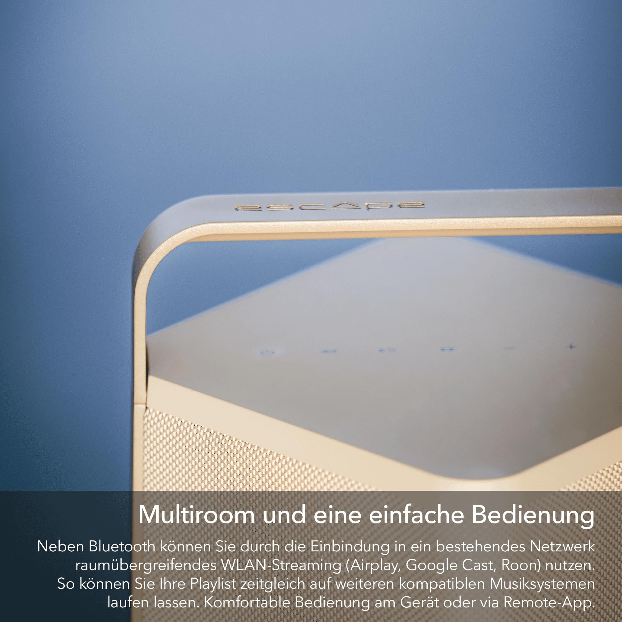 Escape P6AIRTAN Outdoor BT Speaker W Streaming Maximum Multi-Room Flexibility Audio Audiophile Portable Speaker Equipped with 6.5-inch Subwoofer - Tan