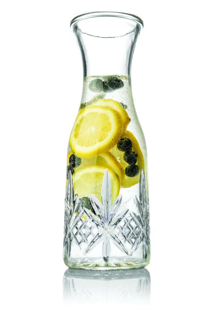 Godinger Carafe, Pitcher, Glass Pitcher, Drinking Carafe, Dublin Crystal for Juices, Iced Tea, and More – Ideal Gift & Decorative Piece for Any Occasion, 32oz