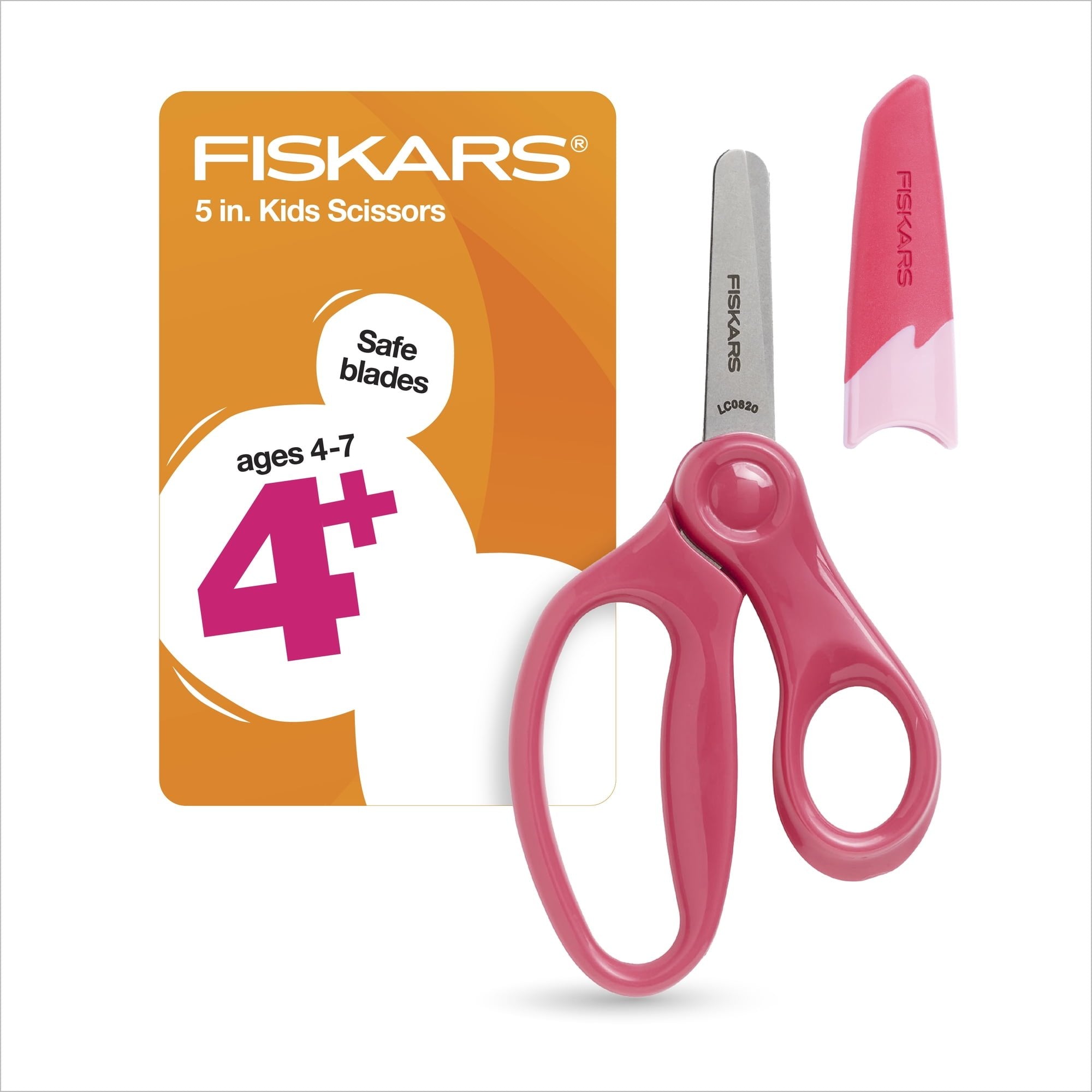 Fiskars Blunt-tip Kids Scissors (5 in.) with Sheath - Pink, 1pc