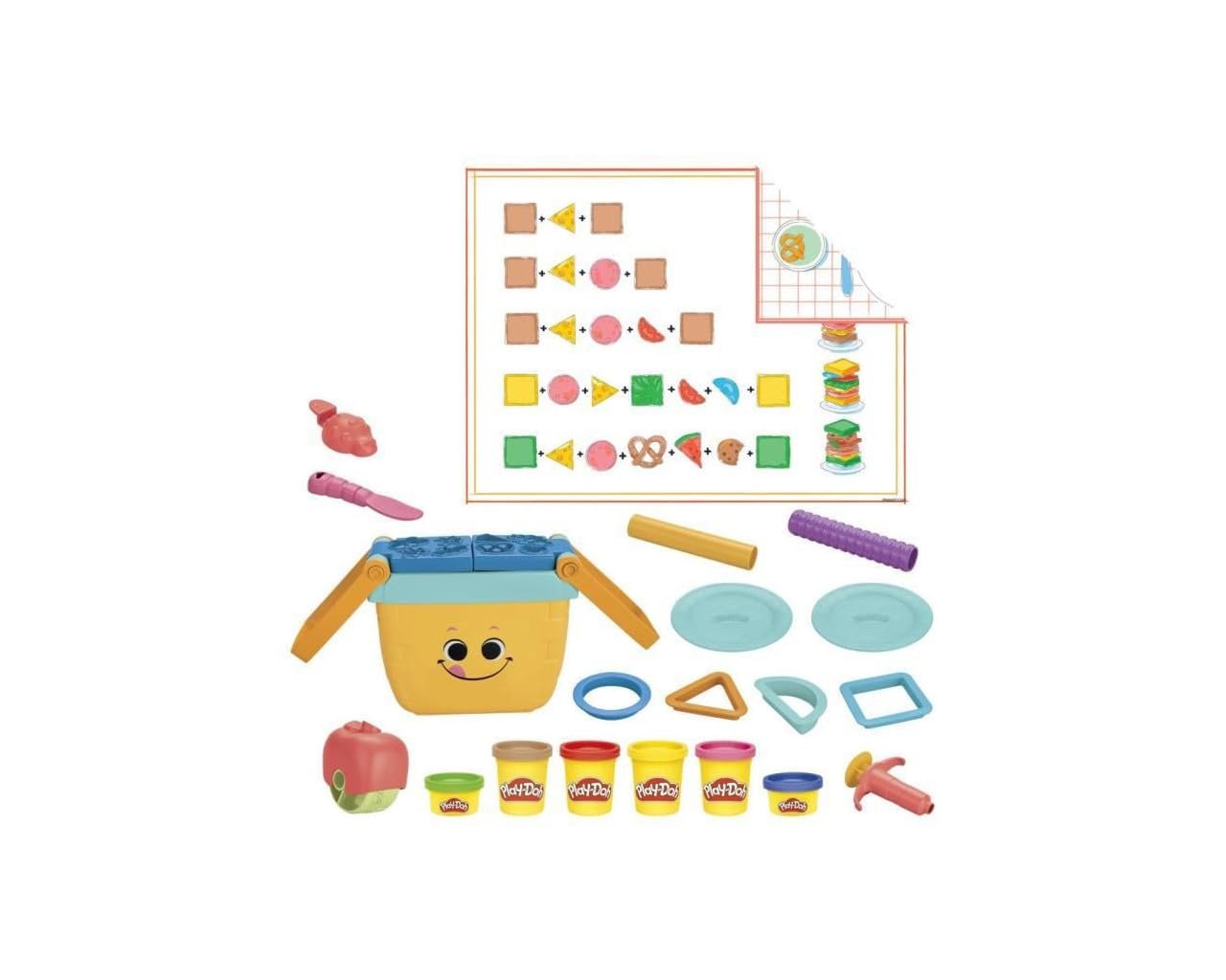 Play-Doh Picnic Shapes Starter Set, Preschool Toys (F6916) for 3+ Years