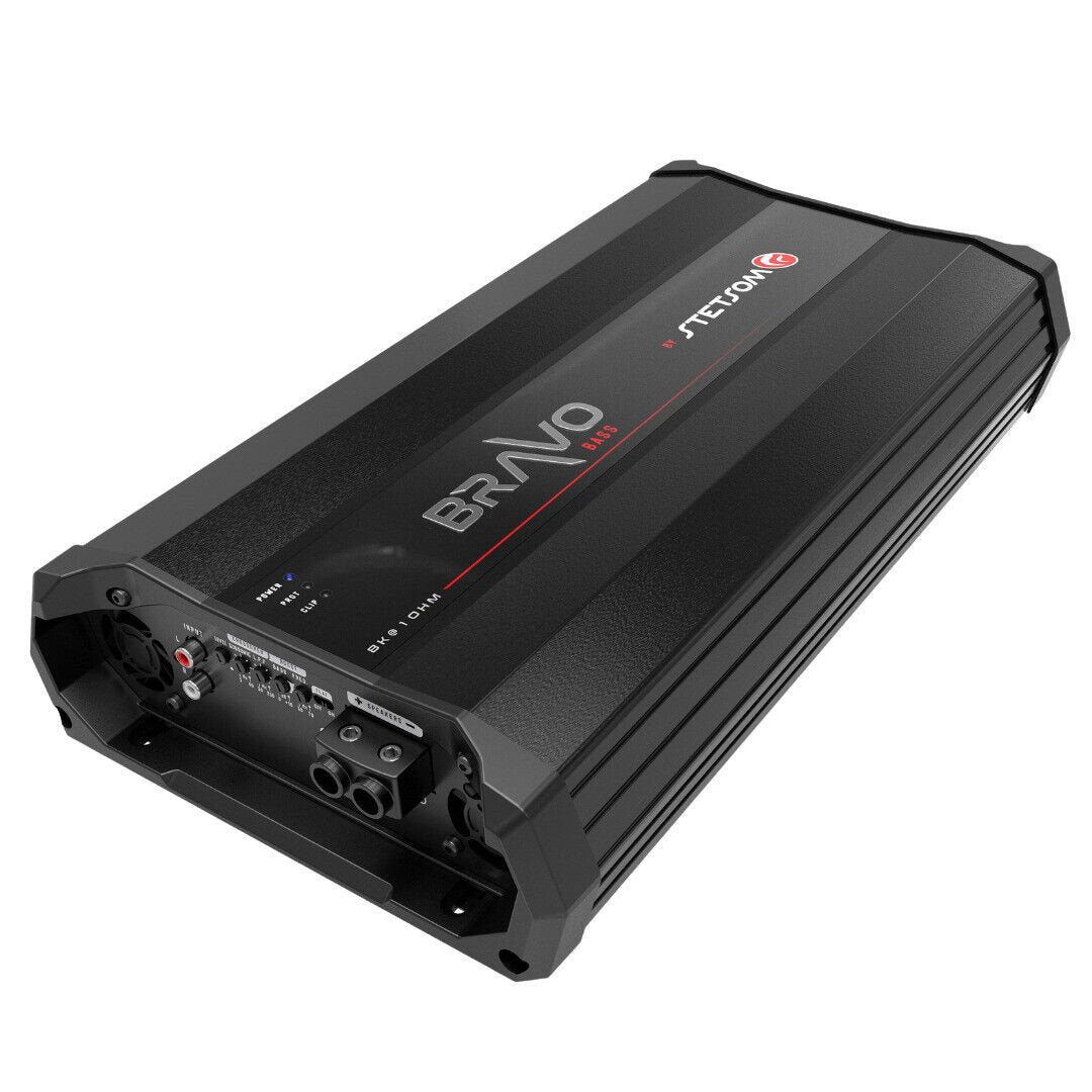 Stetsom Bravo BASS 8000 1 Ohm Mono Subwoofer Car Audio Amplifier, 8000.1 8K...