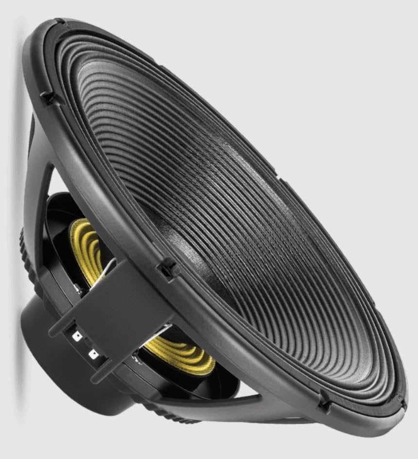 RCF LF18N405 18-inch Neo Sub Woofer Audio Speaker 4" Inside | Outside Copper Voice Coil 1500 Wrms 3000 Watt Max Dual-Forced Air Vent 8 Ohms