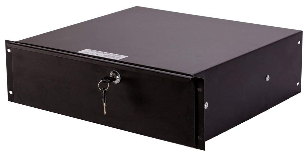 DEEJAY LED Deluxe Flight Road Case,14-Inch Body Depth with Pull Out Handle Wheels Fits Professional Effects equipment's up to 3U Two Detachable Solid Covers (TBH3URDW)