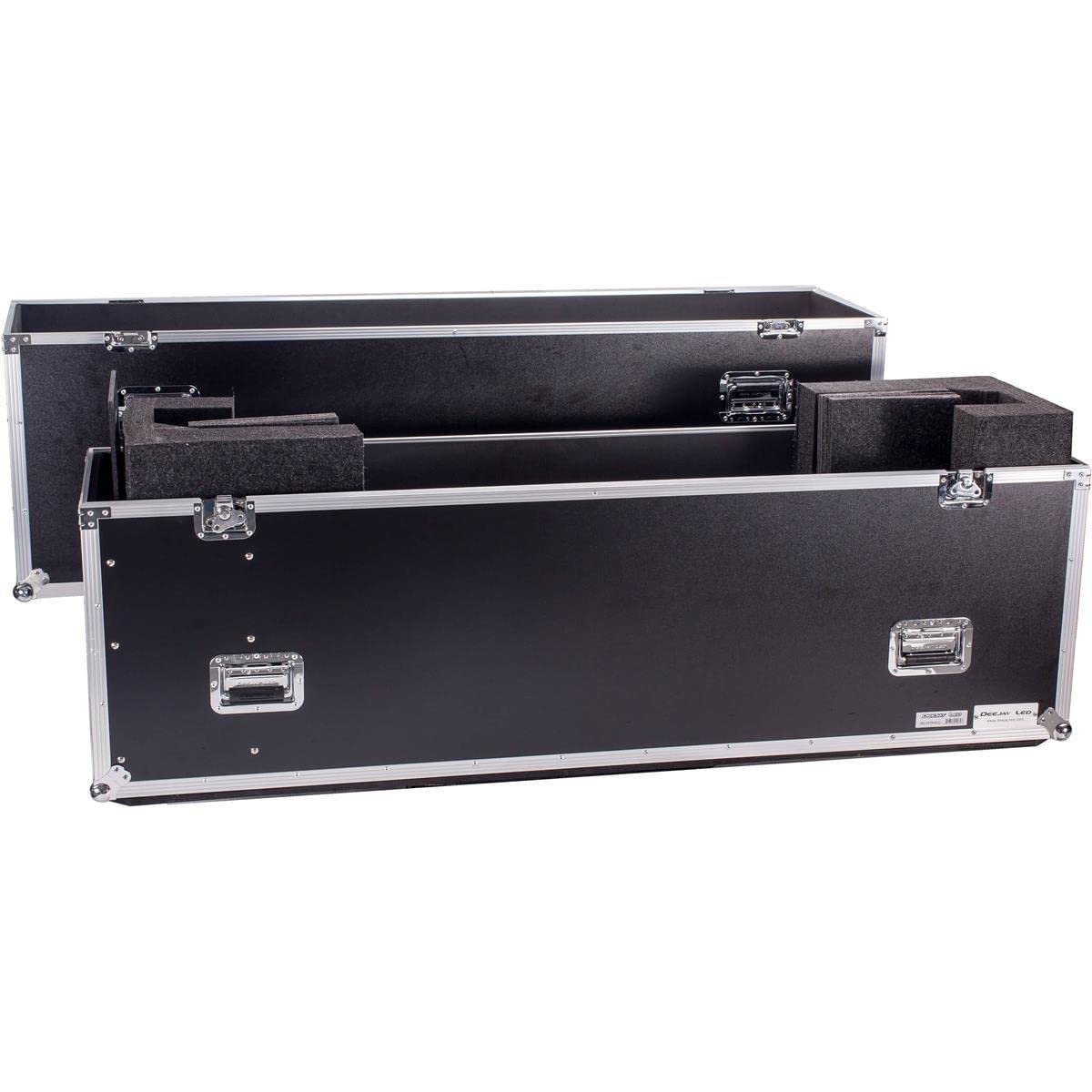 Durable Fly Drive Case For One 70 Inch LED or Plasma Display with 3.5-Inch Caster Board Complete with Removable Foam Lining Allows For Many Storage Alternatives DEEJAY LED TBH1LED70WHEELS