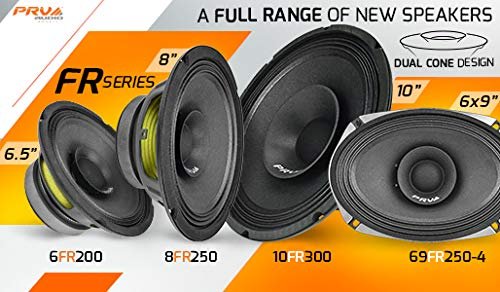 PRV AUDIO 8FR250 8 Inch Full Range Speaker, 8 Ohms, 250 Watts Continuous Program Power, 125 Watts RMS Power, 93.5 dB, Full-Range Driver Loudspeaker for Pro Audio Systems (Single)
