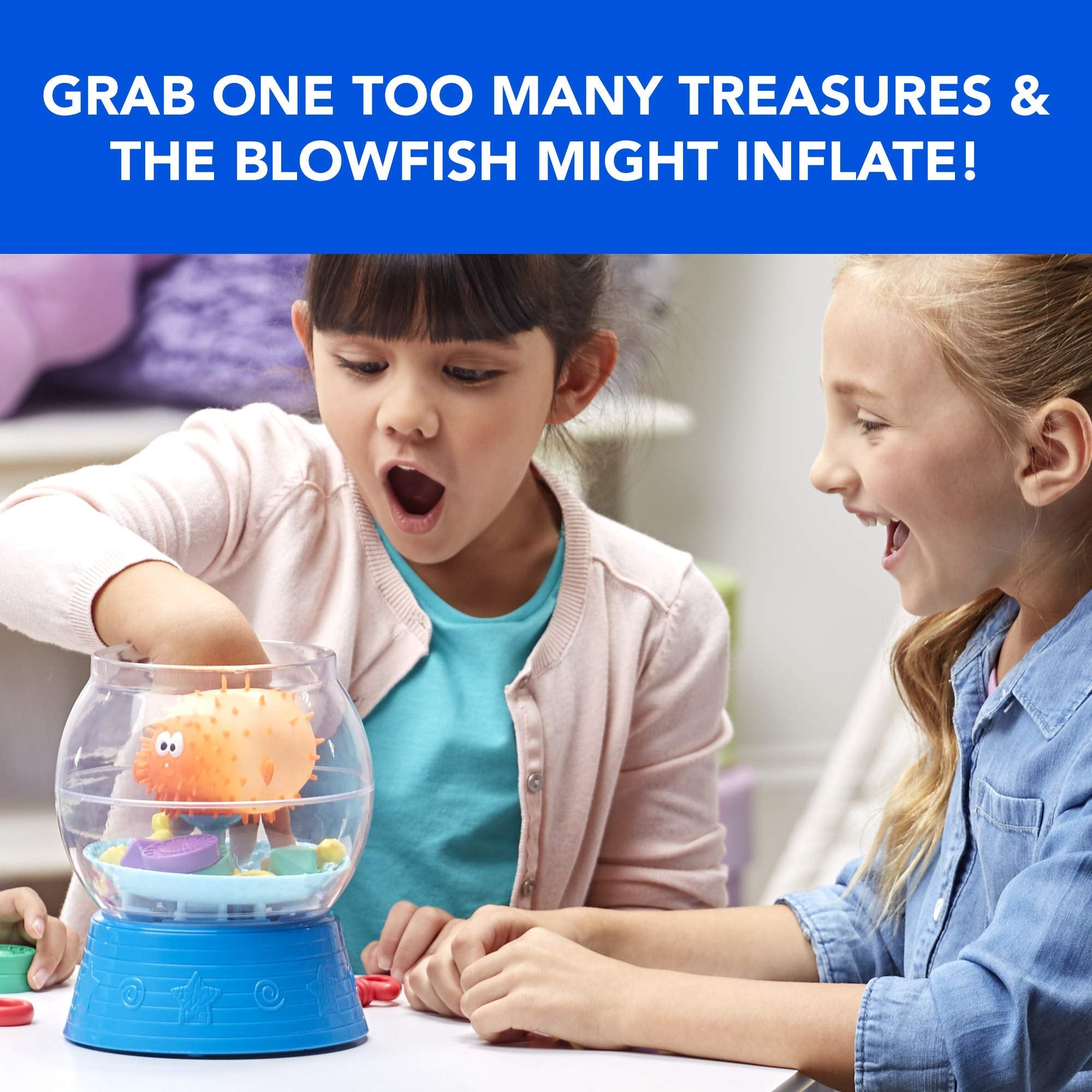 Hasbro Gaming Blowfish Blowup Game for Kids Ages 4 and Up