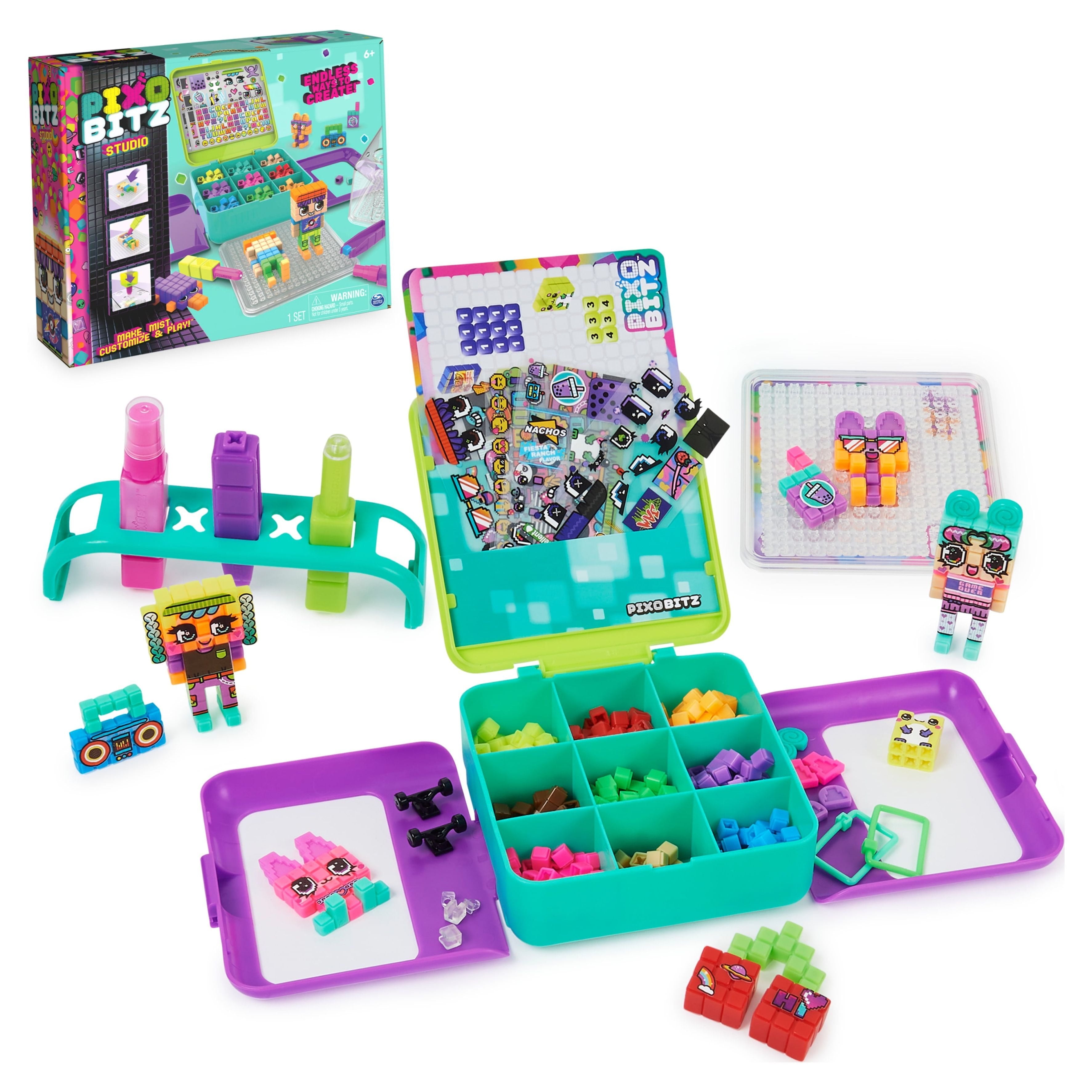 Pixobitz Studio with 500 No Heat Water Fuse Beads, Decos & Accessories