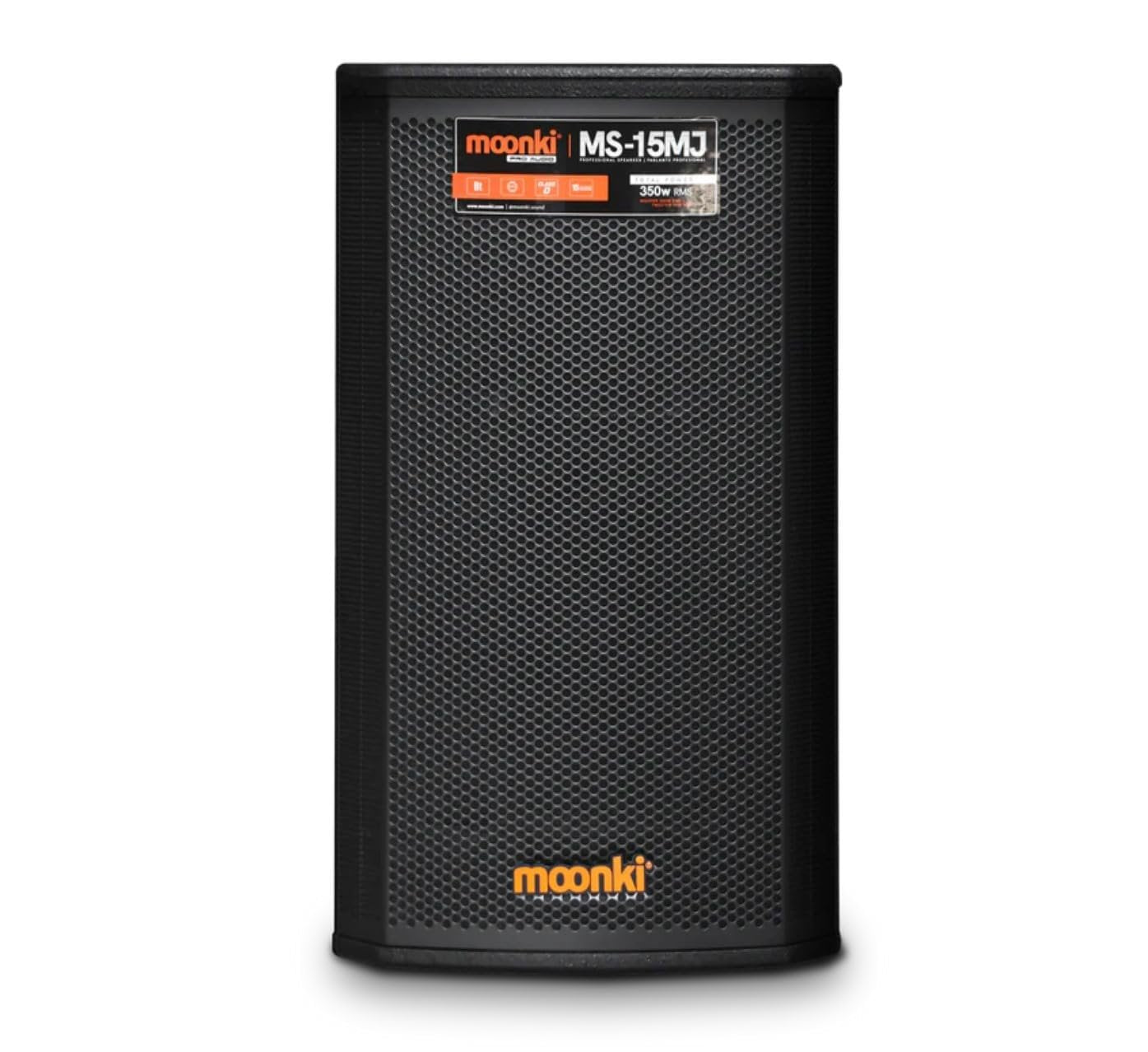 Moonki Sound MS-15MJ Pro Audio DJ Speaker 15-inch Woofer Class D Amplifier with BT Digital Sound Processor