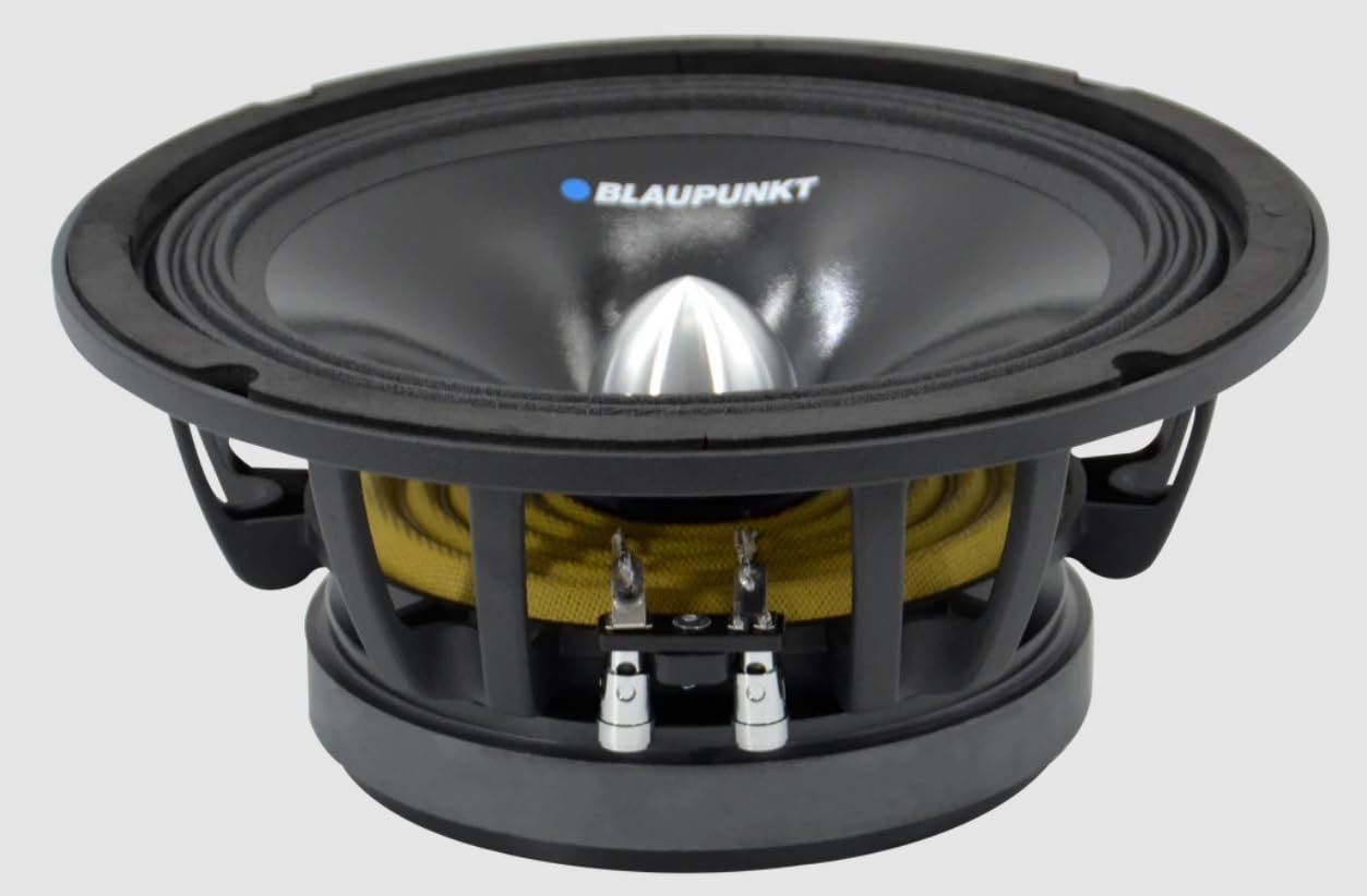 BLAUPUNKT BPP-MR80B 8-inch Midrange Car Audio Speaker 300 Watts Peak Power 4-Ohm Vocals Instrument Clarity Balanced Sound Reproduction