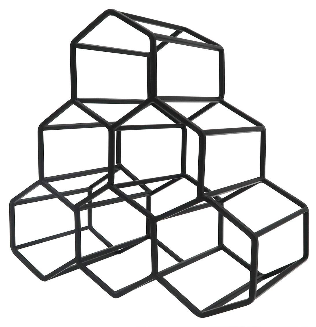 Godinger Wine Rack, 6 Wine Bottle Storage Holder, Metal Countertop Stand for Wine Bottles