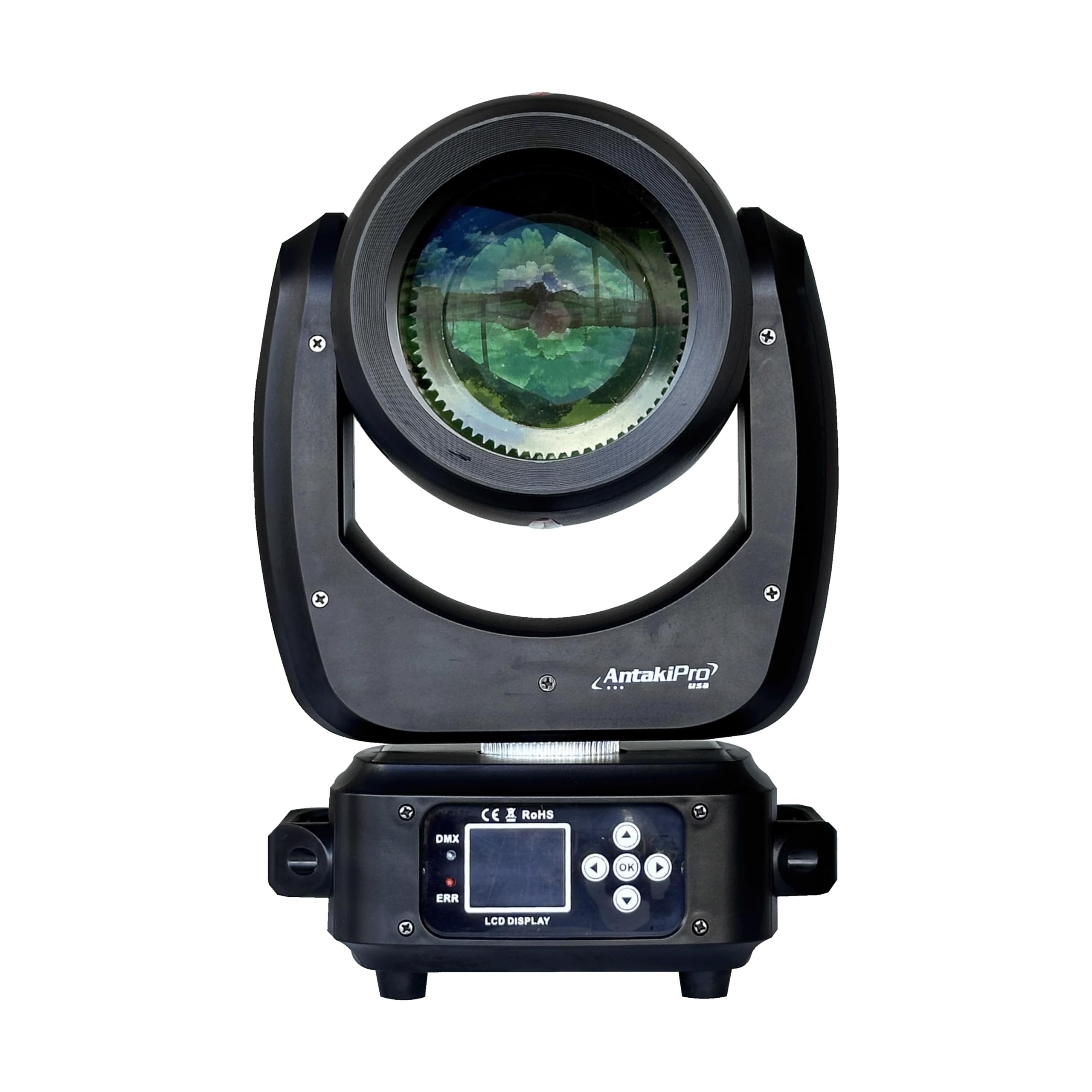 ANTAKIPRO AP-180MH 180 Watts LED Beam Moving Head Entertainment Venue Lighting Rotatable with Adjustable Speed Linear Dimming