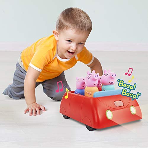Peppa Pig's Clever Car Interactive Pre-School Toy With Lights And Sounds - Self Driving - Plays Peppa Music And Talks - Motorized Vehicle With Collision Avoidance Sensors– Red