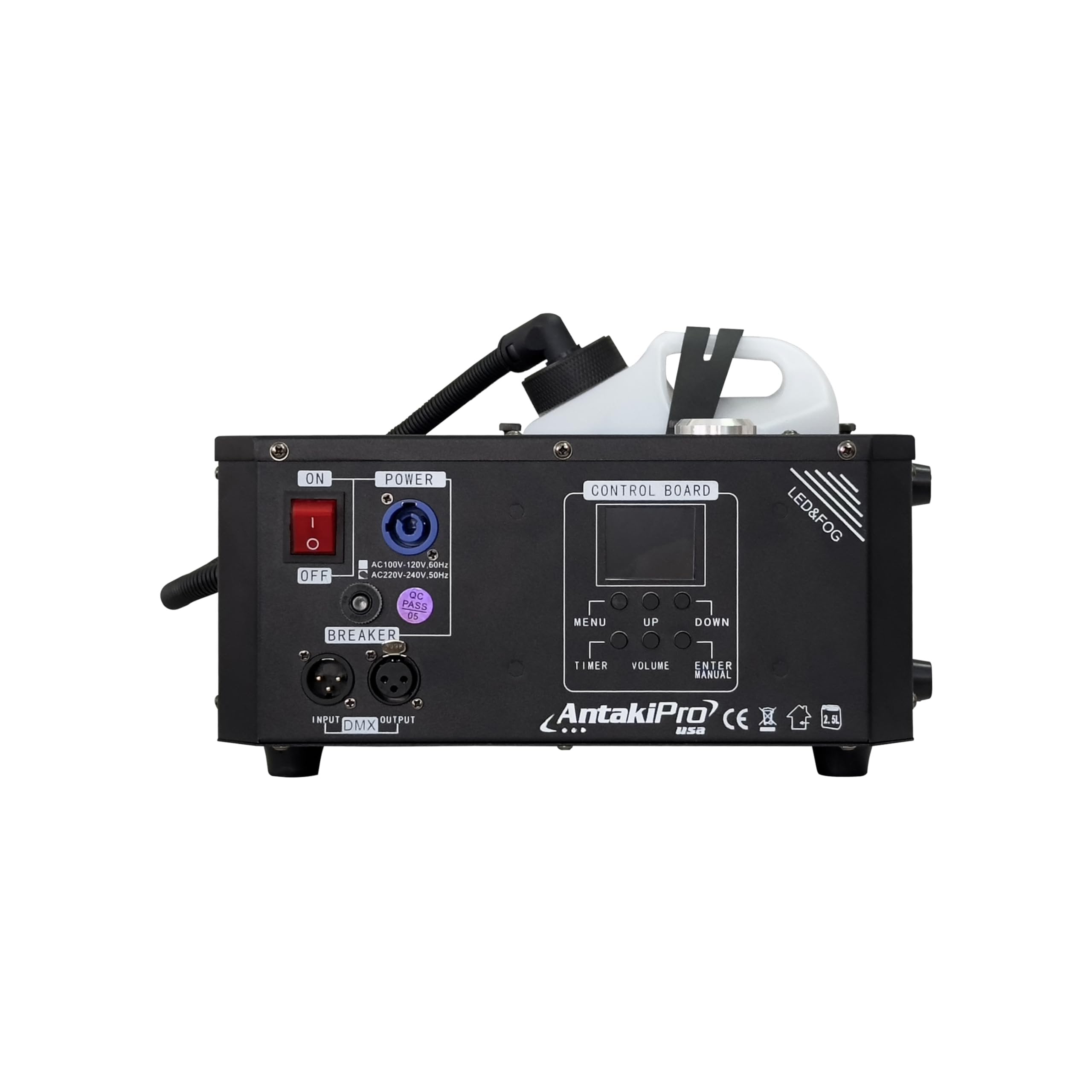 ANTAKIPRO AP-FOG1800 PRO Fog Machine with RGB LED Lighting Integration Immersive Stage Effects Concert Theatrical Production Strong Fog Output Multiple Control
