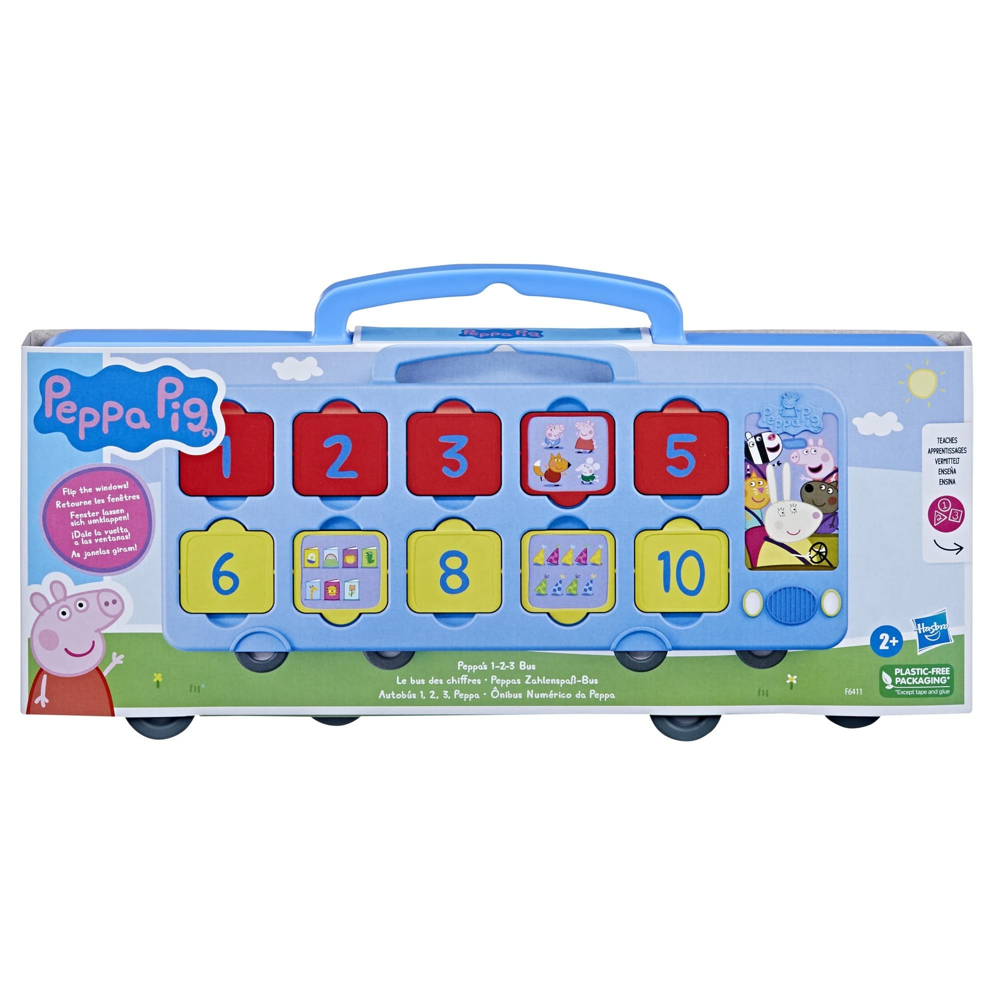 Peppa Pig Peppas Number Fun Bus Counting 1 to 10 Kids Toy