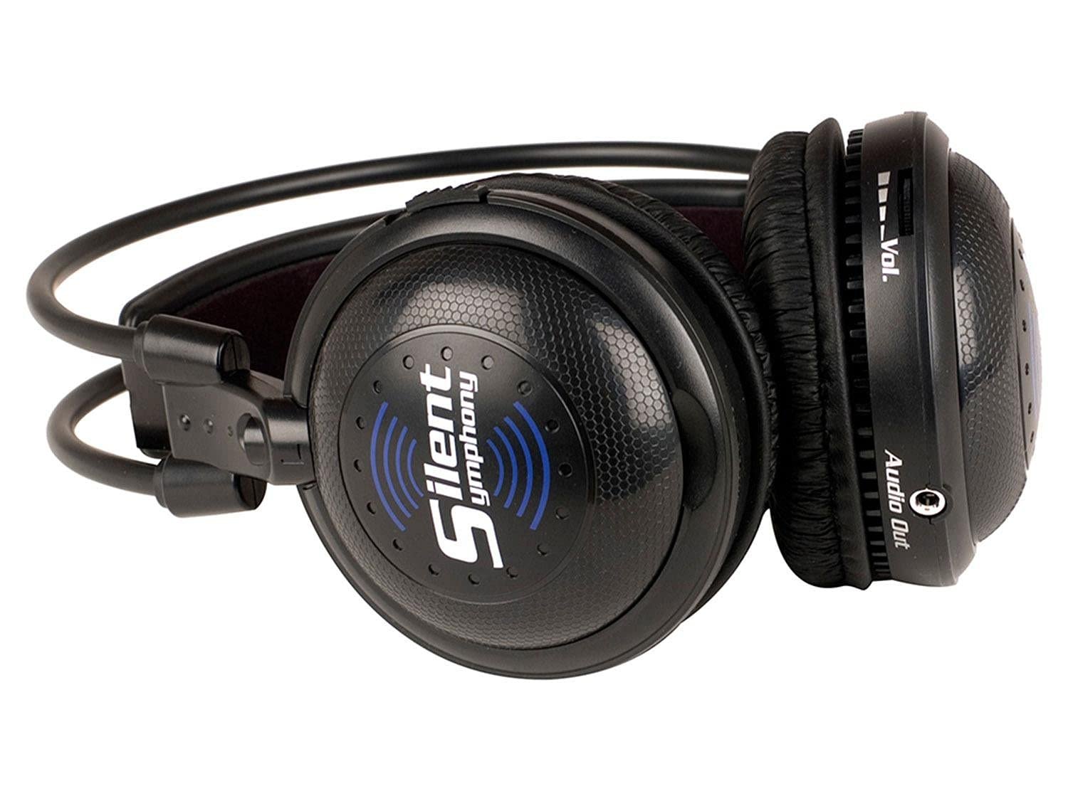 VocoPro Broadcast Head 2 Trans 100 Headphone - SILENTSYMPHDISCO, Black