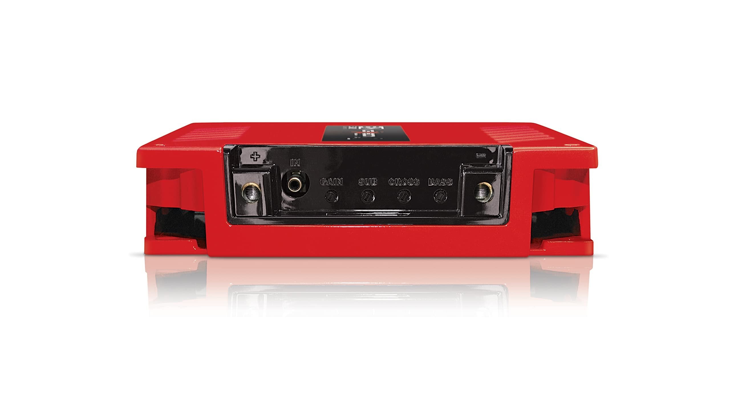 1-Ch. Vehicle Audio Bass Amplifier - 1900W High-Powered Mono Bass Amp w/Subsonic Filter and Low Pass Filter Stable at 2 ohms, LED Indicators, Sound Specialization, Red - BANDA ICEX1600.2RED