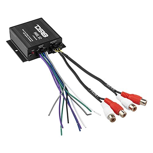 DS18 V4HL.V2 Hi/Lo Converter 4-Channel with Speaker Simulator w/Remote Turn-On Output - High-Level Speaker Signal - Car Stereo Module High to Low