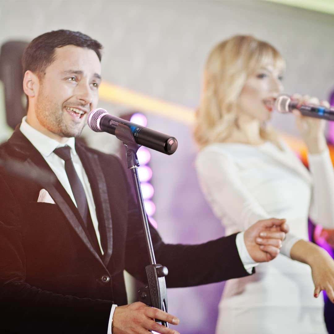 Gemini, Single Wireless Microphone System, Professional Handheld Long Range (150 Ft) Mic Set for DJ, Church, Karaoke, Gym, XLR Connector, 1 microfono (UHF-6100M-R2)