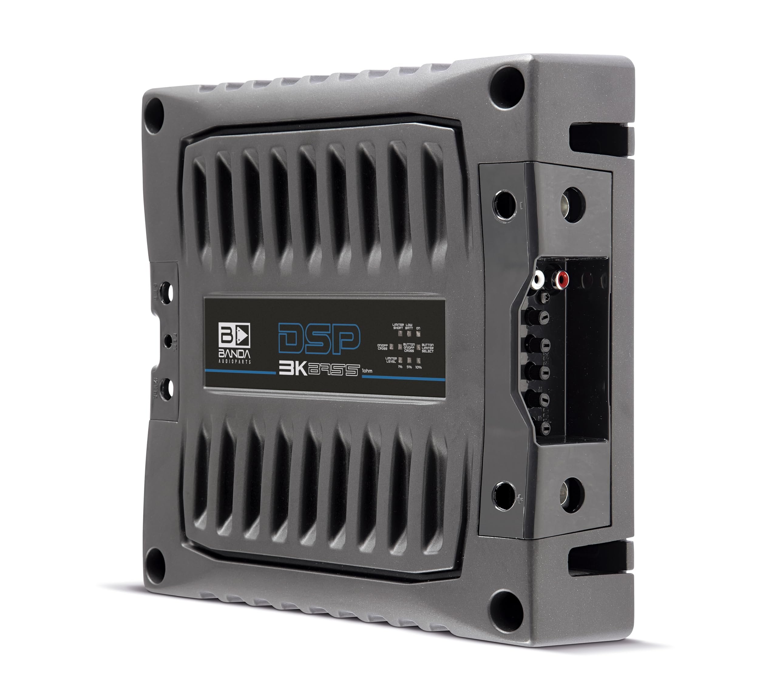 BANDA Audioparts DSP3K1BLACKBASS Bass Band Amplifier Module 3k1 3000wrms 1-Ohm 1 Channel Car Audio Amp DSP BASS Model with 3 Limiter Integrated Level Positions - DSP 3K1 Black