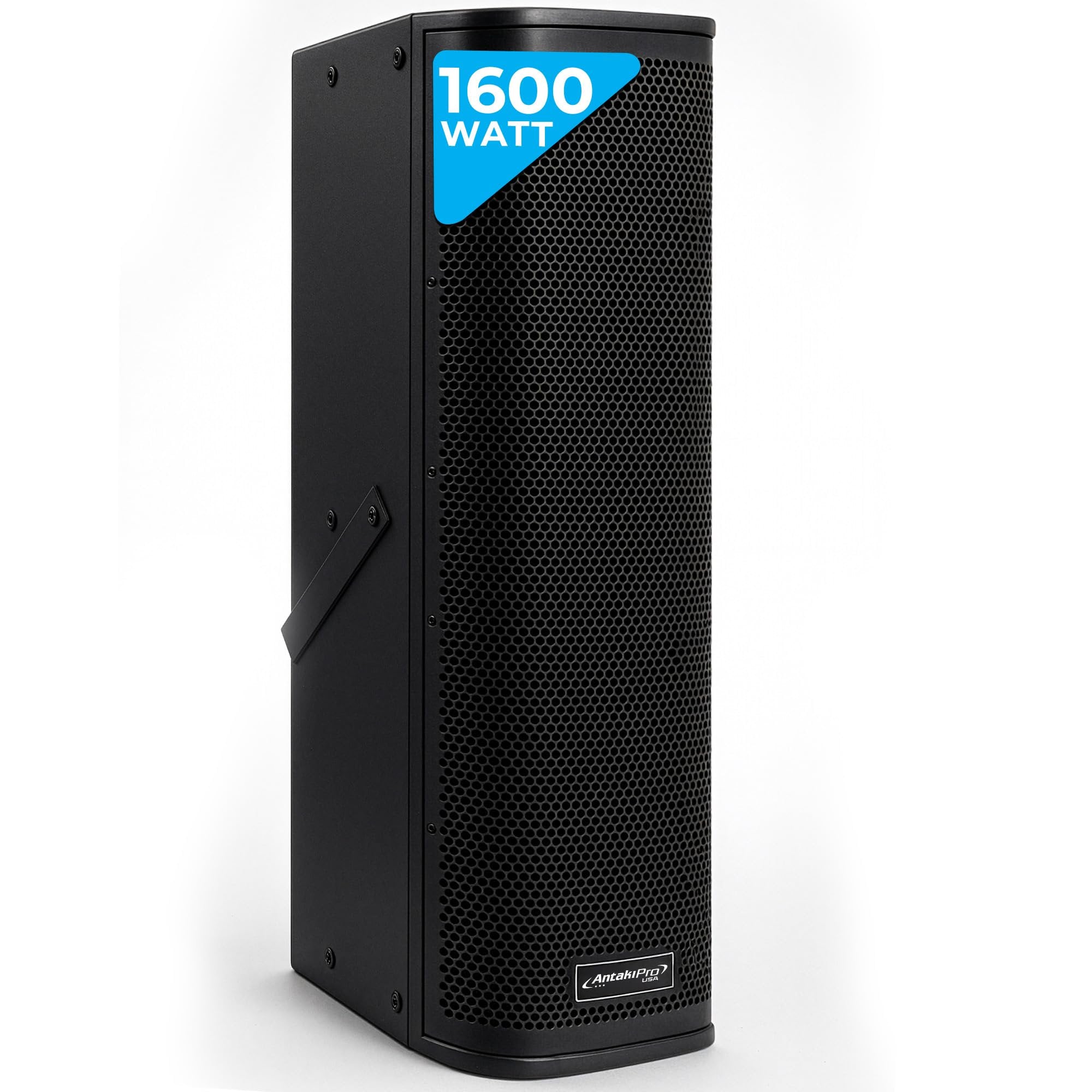 ANTAKRIPO Professional 1600W Powered Column Array Speakers – Active Wireless Speaker System with Digital Amplifier, DSP Control, USB, RCA/XLR, TWS Pairing & Master Volume Control
