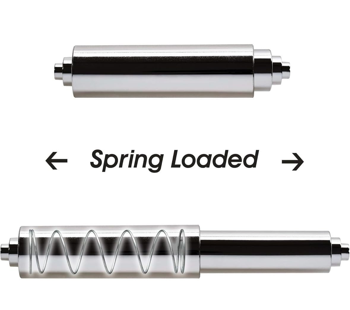 IDance Spring Loaded Toilet Paper Holder, Chrome Finish, Wall Mount