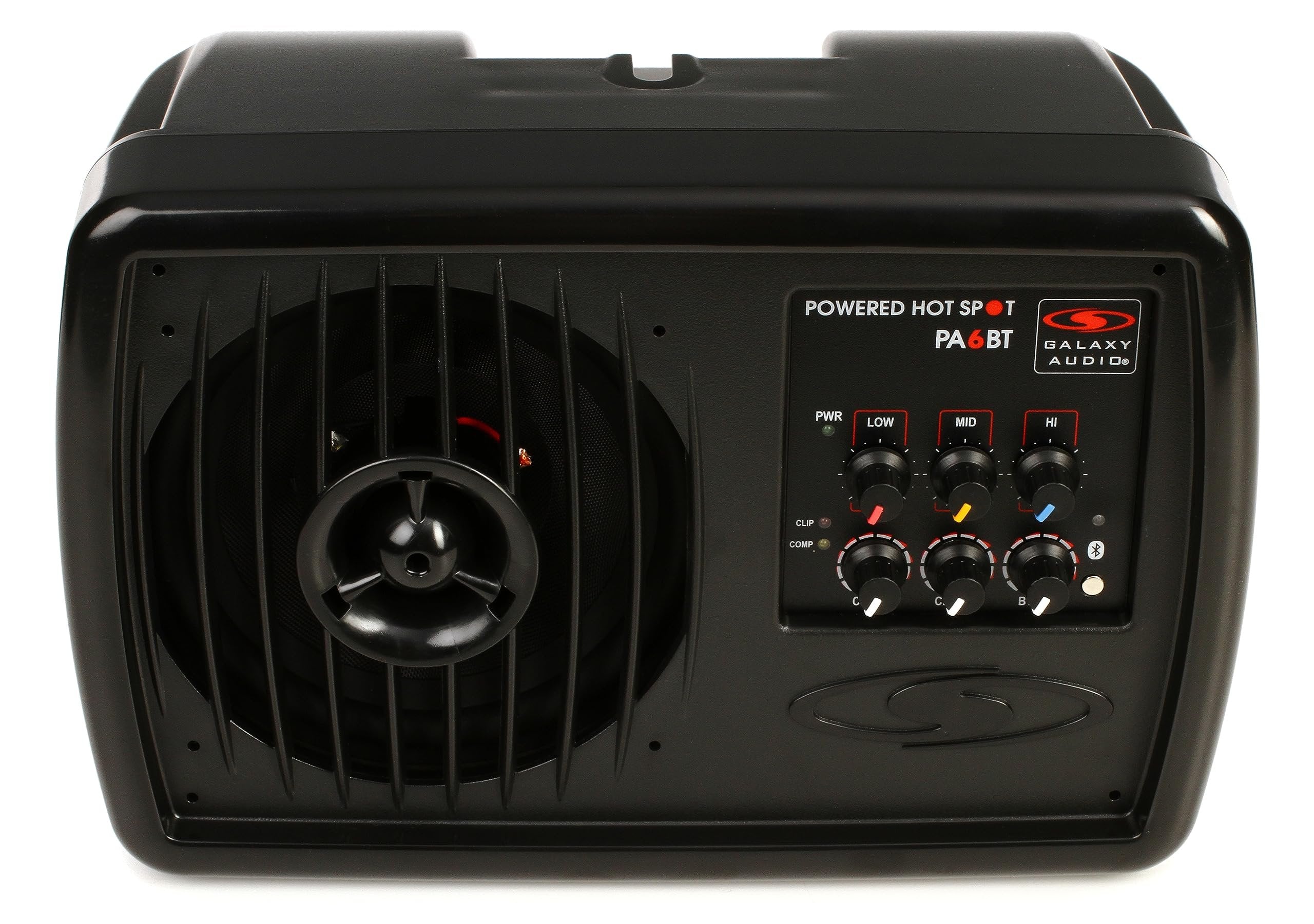 Galaxy Audio PA6BT 6" 170 Watt 2-Way Powered Hot Spot Monitor Speaker With Bluetooth,Black