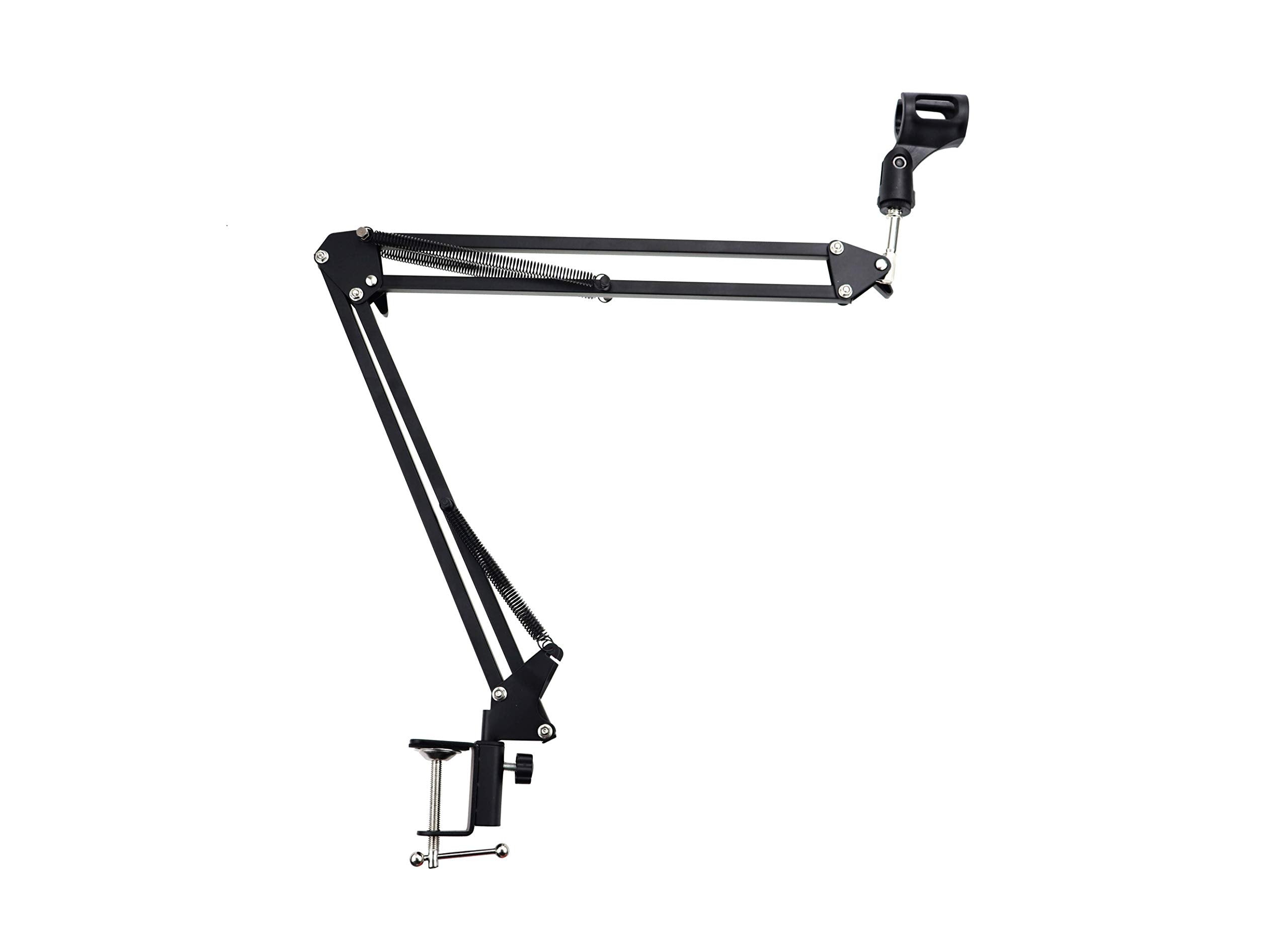 IDANCE Microphone Boom Arm, Adjustable Arm Scissor Mic Stand Desk Mount, Shock Mount Mic Holder, Podcast Condenser Microphone Holder, Desktop Mic Stand, Boom Stand for Recording, Gaming, Streaming