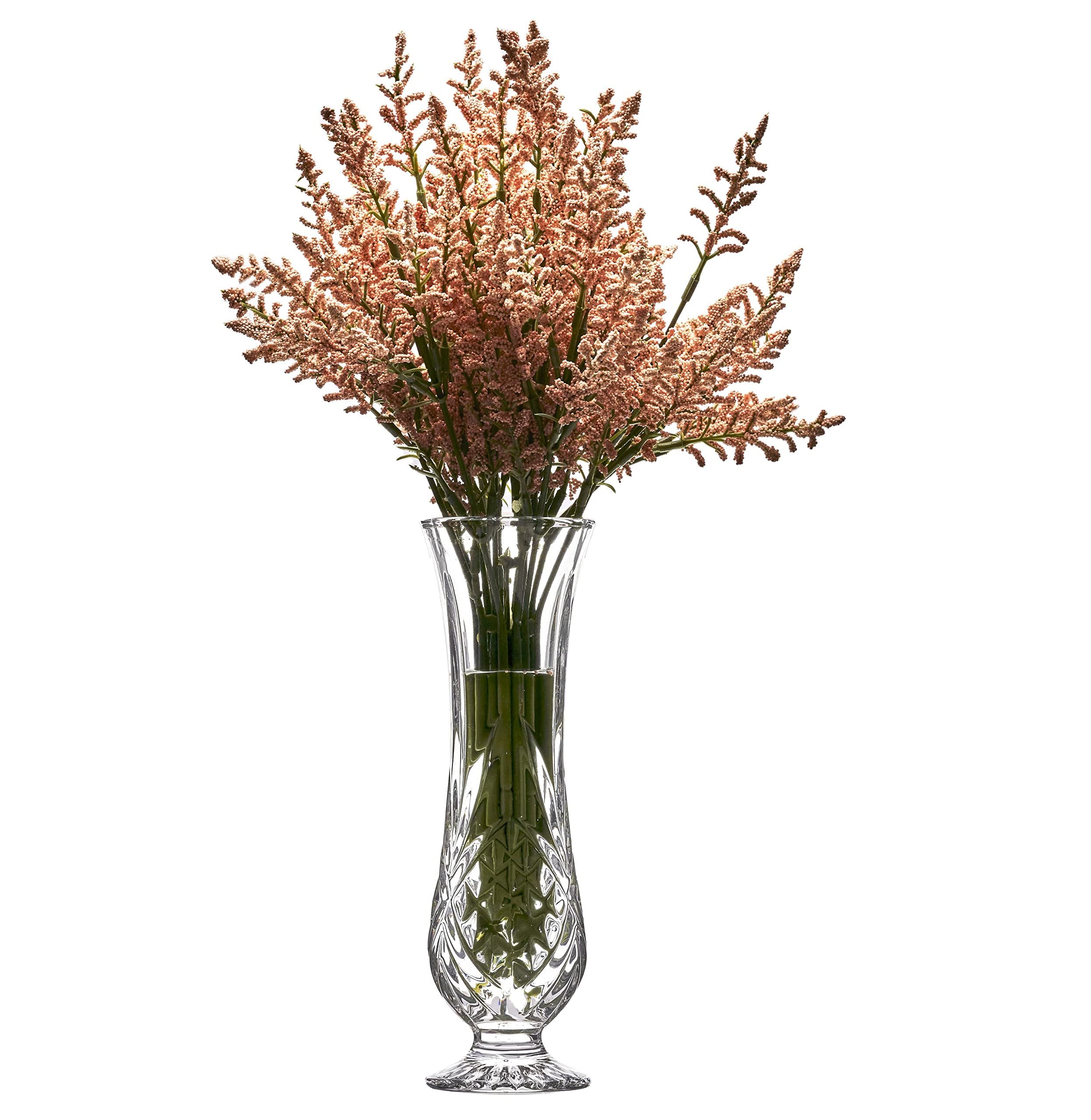 Godinger Flower Vase, Glass Vase, Bud Vase, Vases for Flowers, Vases for Decor, Bud Vases - 2.5" x 8.3", Dublin Collection