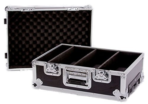 Optimum CD Fly Drive Case Industrial Strength Latches And Rubber Feet Dual Anchor Rivets Low Profile Wheels Easy Locking Fit Including Tongue Dual Anchor Rivets DEEJAY LED TBHCD100EHW
