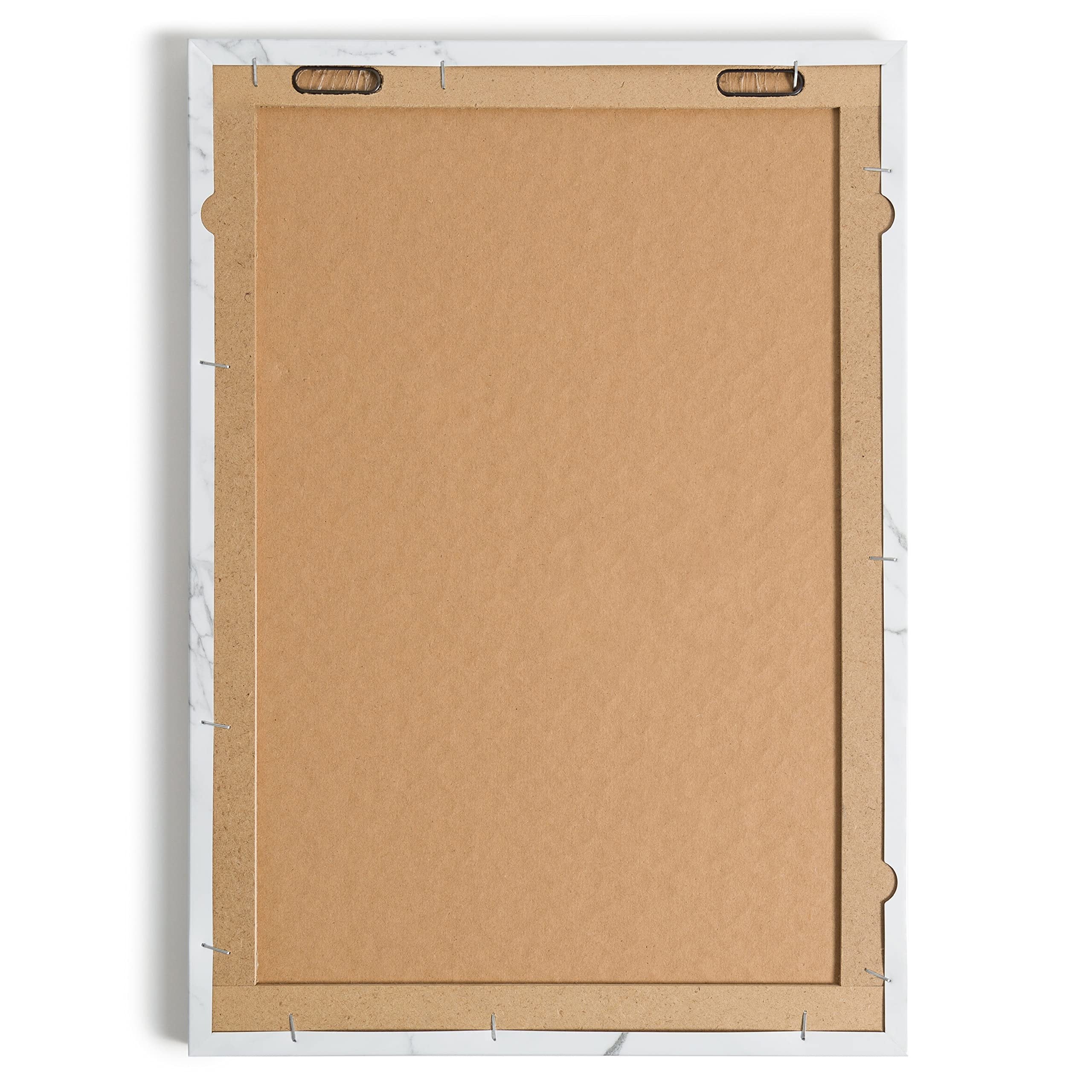 U Brands Magnetic Marble Print Dry Erase Board, 11"x15.5", Frameless, Includes Magnet and Marker