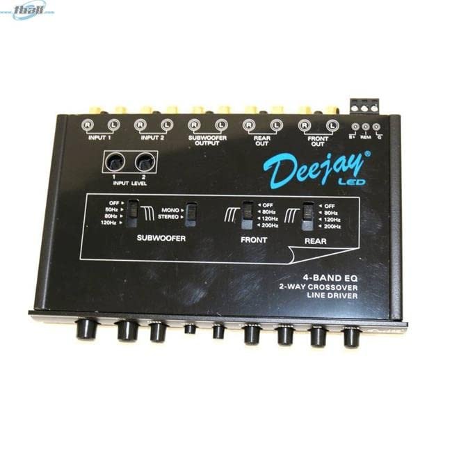 DEEJAY LED TBHEQ7007 DEEJAYLED 4 Band EQ with A 2 Way CROSSOV