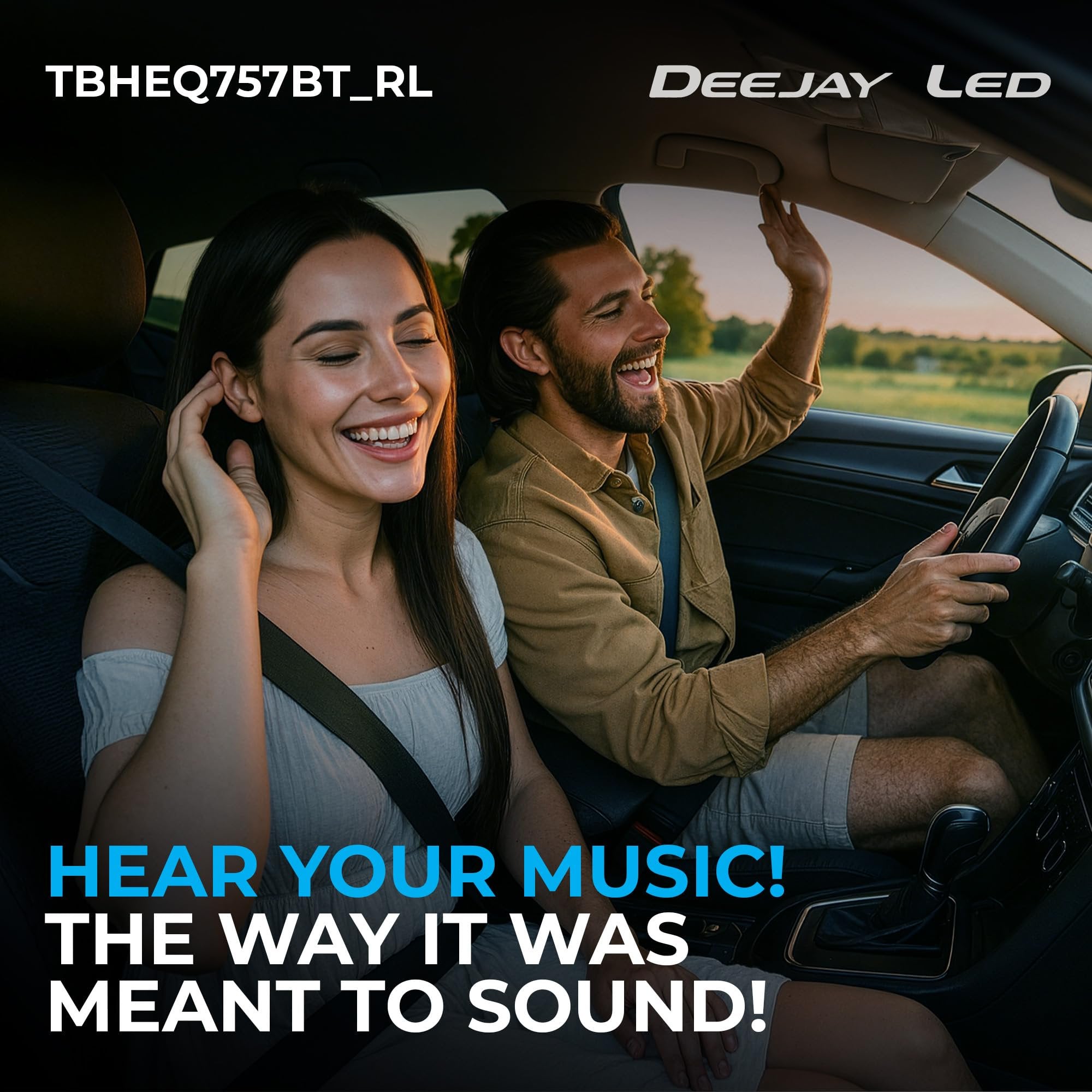 DEEJAY LED Single Din Car Equalizer, Wireless Bluetooth 7 Band Equalizer for Car Audio, Subwoofer Fader, Stereo RCA Inputs & Outputs, Front Panel Aux in, Sound, 18dB Crossover