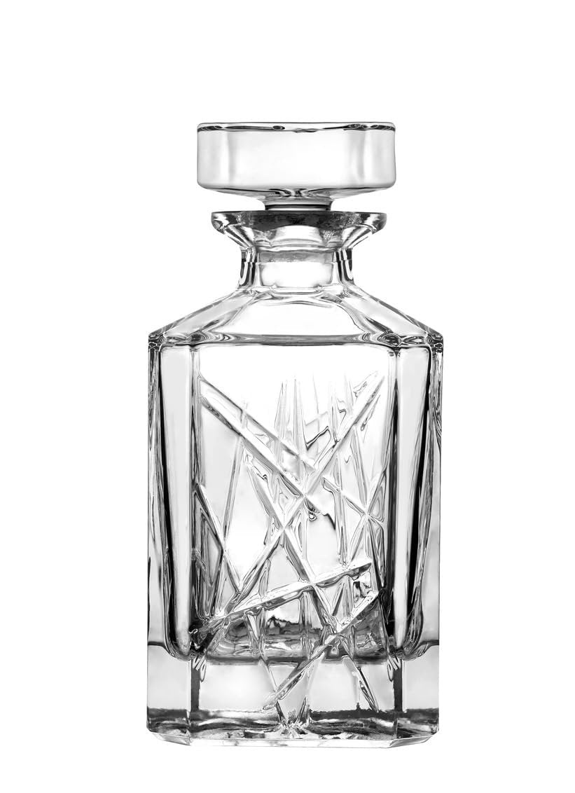 Godinger Liquor Decanter, Wine Decanter with Stopper for Liquor, Scotch, Rum, Bourbon, Vodka, Tequila, Barware Gift