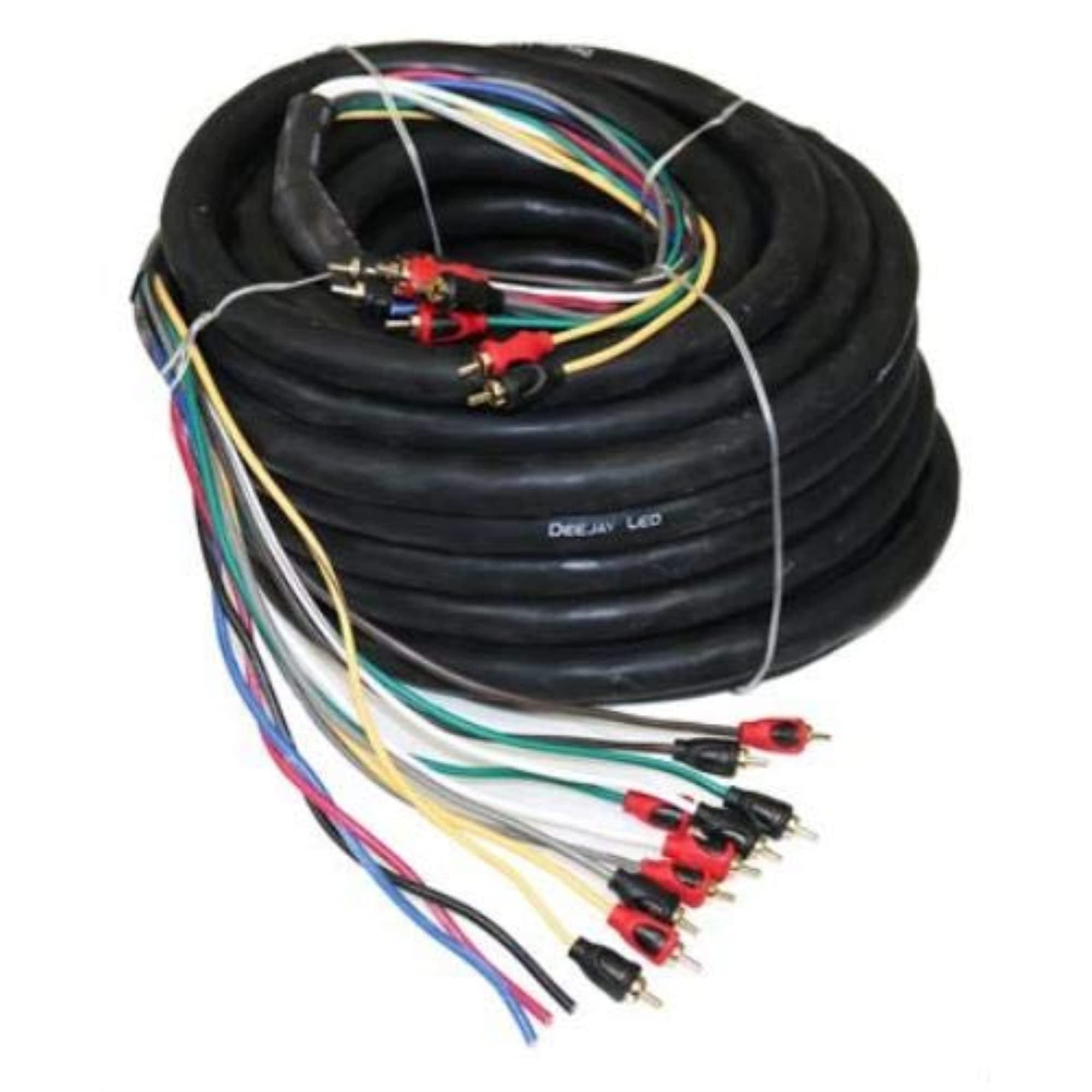 Deejay LED 52-Foot Multi-Amp Accessory Cable 10 RCA