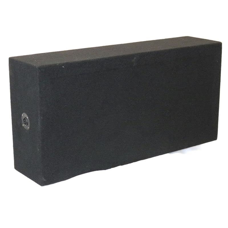 DEEJAY LED Premium Quality 10-in Empty Twin Speaker Enclosure Black for Two 10-in Woofers Pre Cut Wire Holes Pre Cut 1-in Terminal Hole Durable Carpet Finish 5/8-in MDF DEEJAY LED CHUCHERA10BLACK