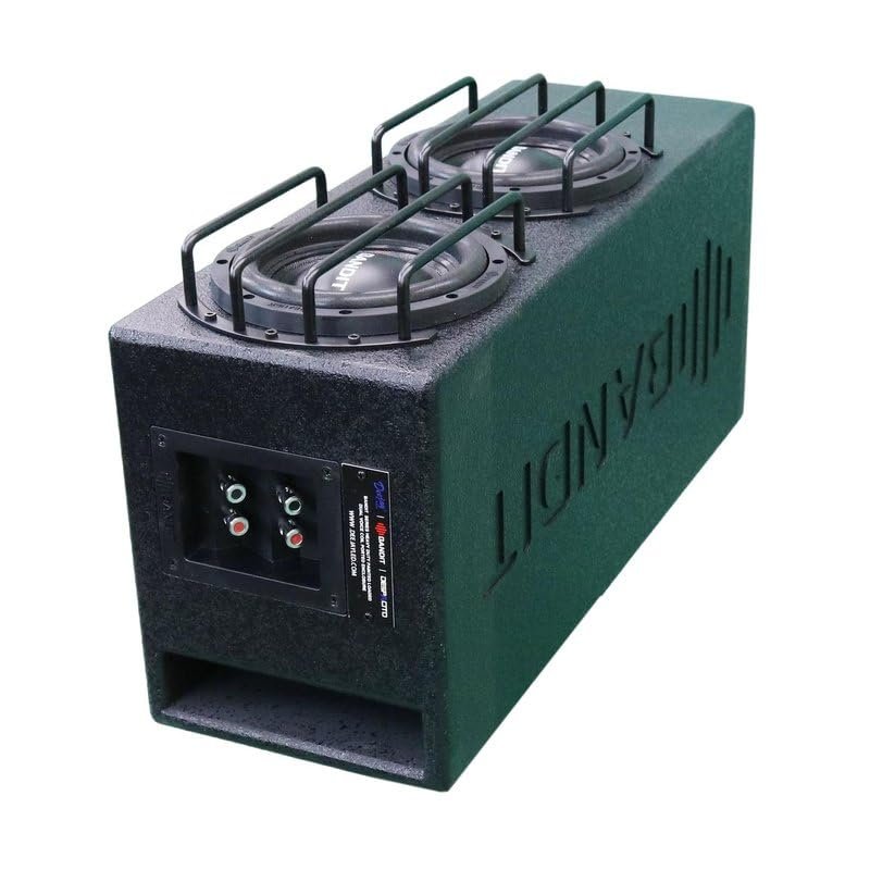 DEEJAY LED BANDIT2X6.5 Despacito Dual Two 6.5-inch Subwoofers in A Box Cabinet 800 Wrms 1600 Watts Peak with Grill Guard and Two Voice Coils 2 ohms Each