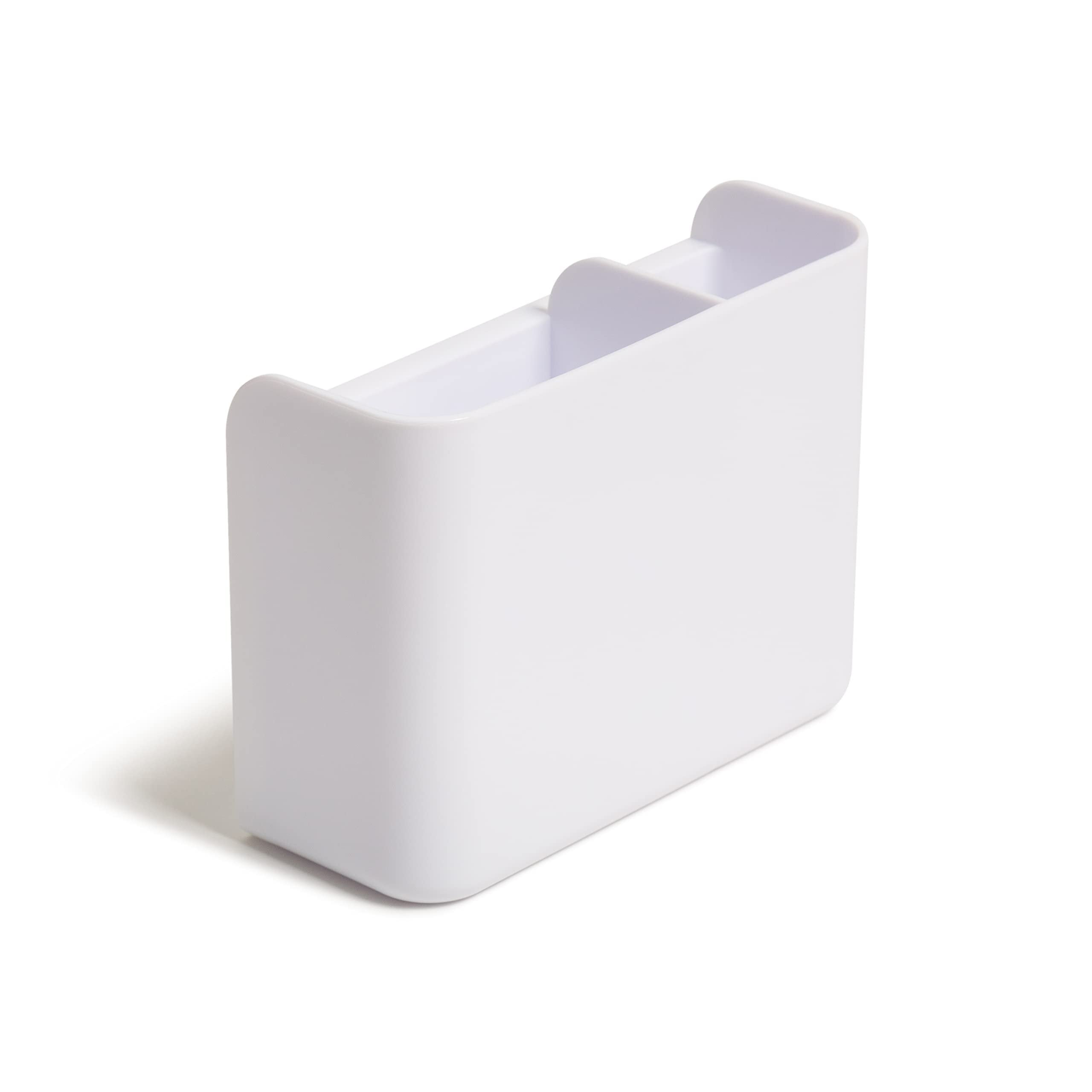 U Brands High Strength Magnetic Utility Cup for Glass Boards and Easels, White, 1 Count