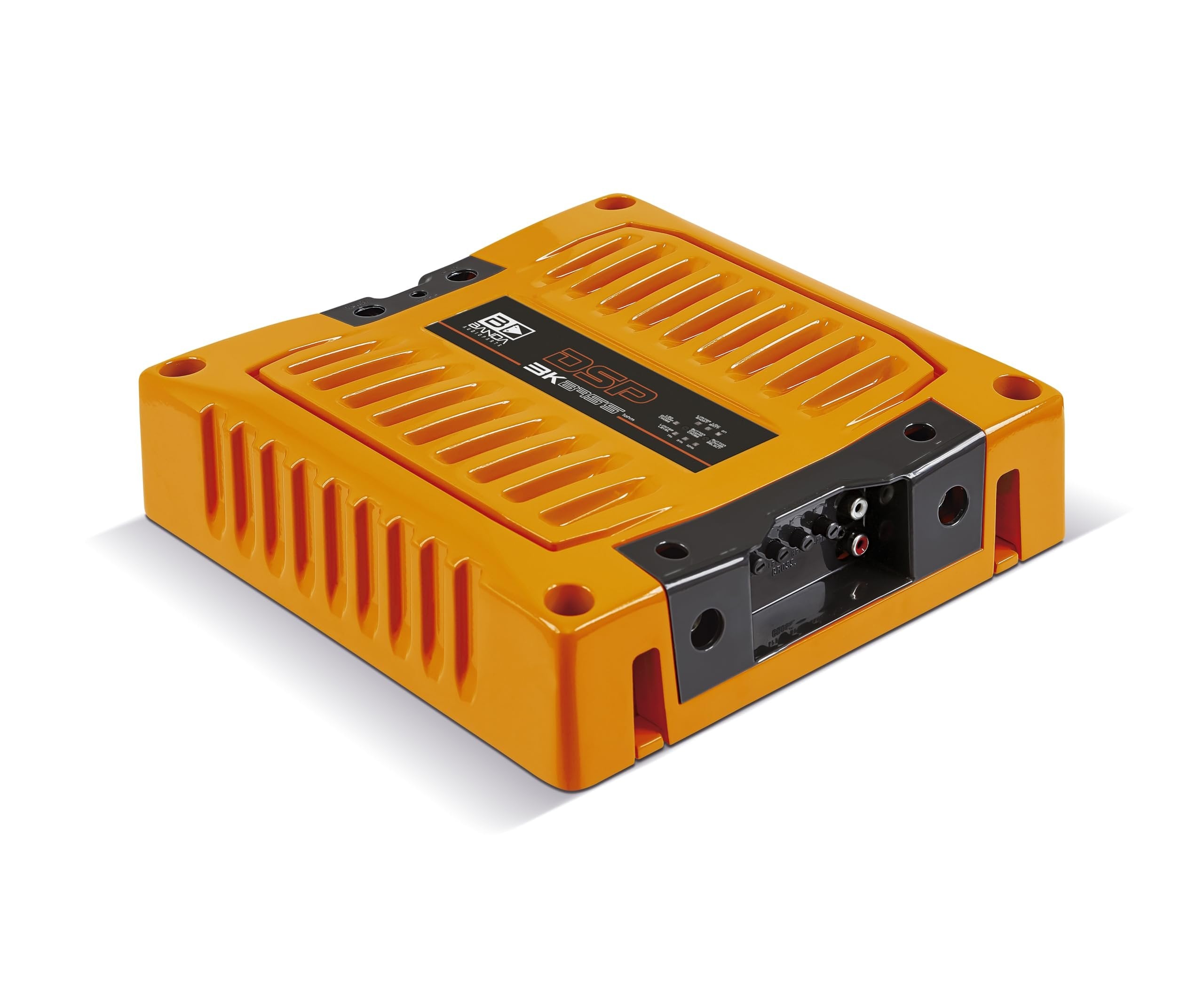 BANDA Audioparts DSP3K1ORANGEBASS Band Amplifier Module 3k1 3000wrms 1-Ohm 1 Channel Car Audio Amp DSP BASS Model with 3 Limiter Integrated Level Positions - DSP3K1ORANGE