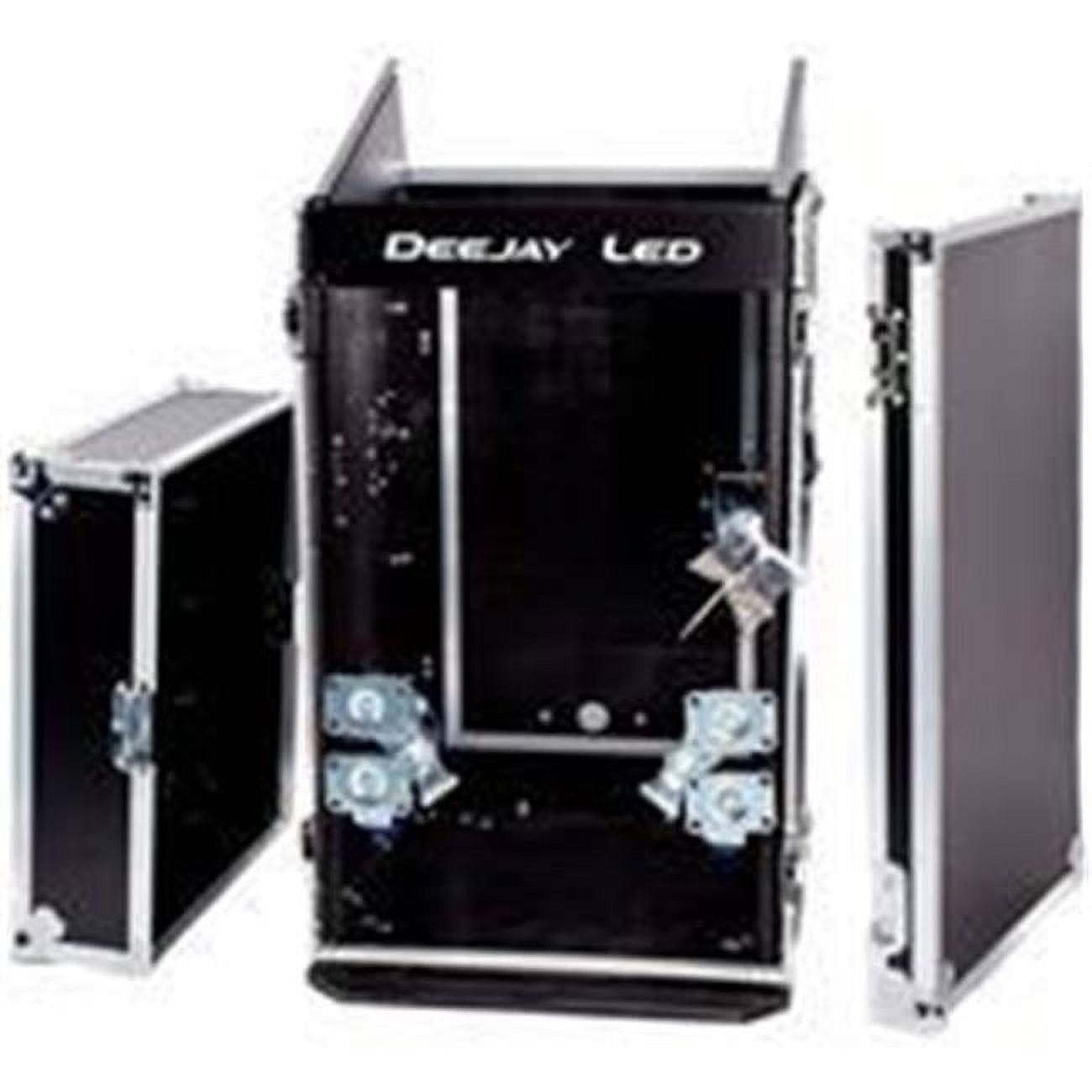 DEEJAY LED Fly Drive Case for Slant Rack or Similarly Sized Equipment w/Wheels TBH1016WE