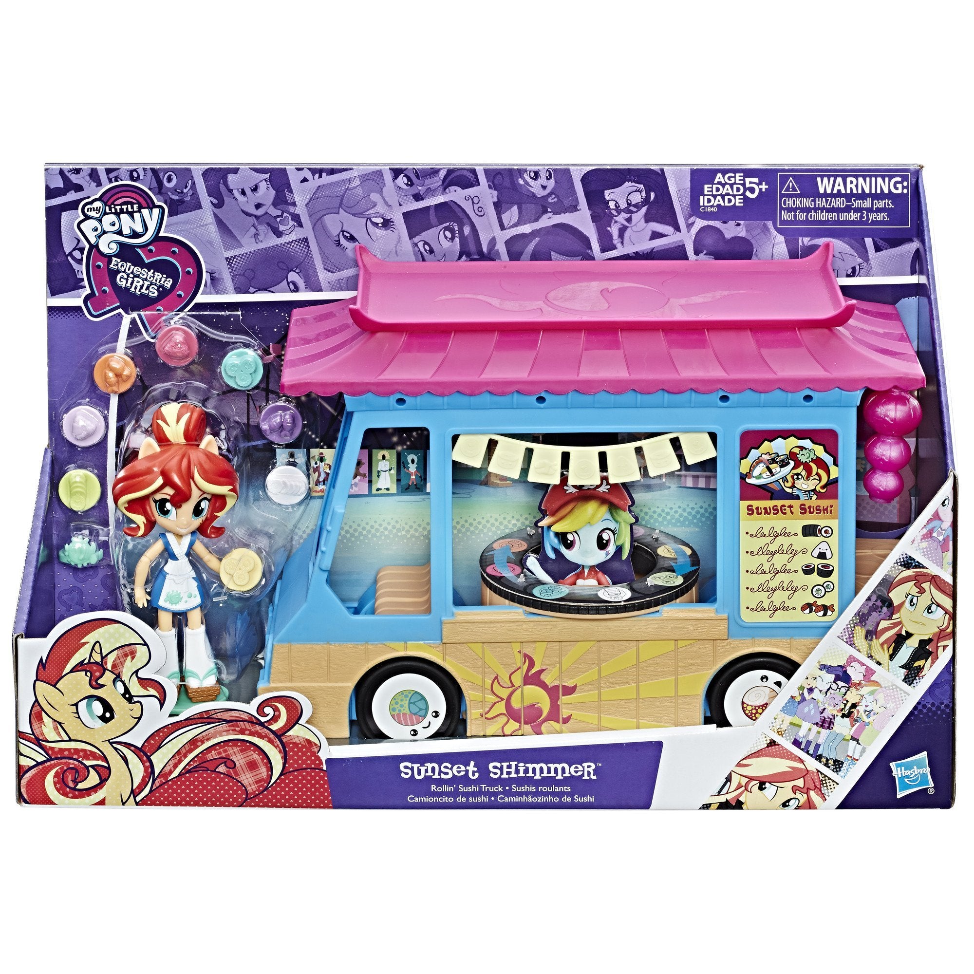 My Little Pony Eg Minis Sunset Shimmer Sushi Truck