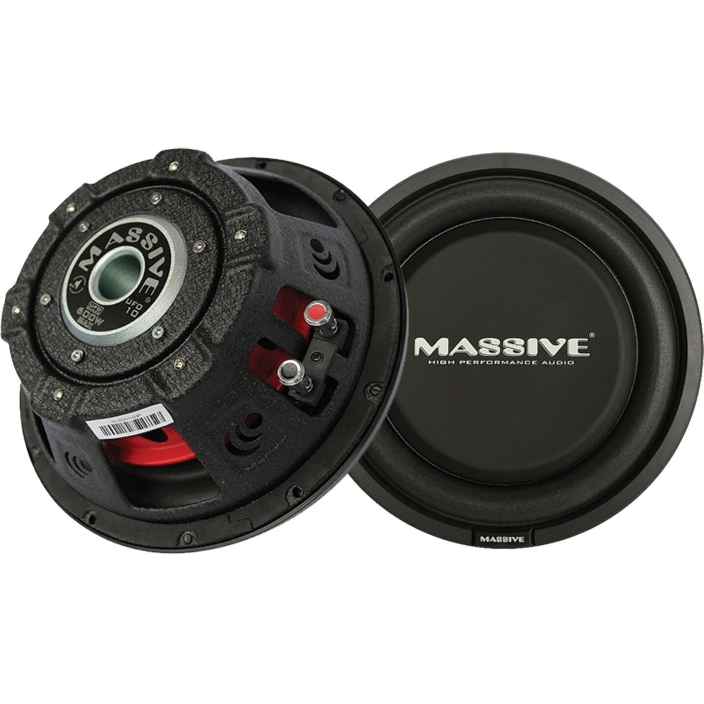 Massive Audio UFO 10 Series 10-Inch 300-Watt-RMS Dual 4-Ohm Slim Subwoofer