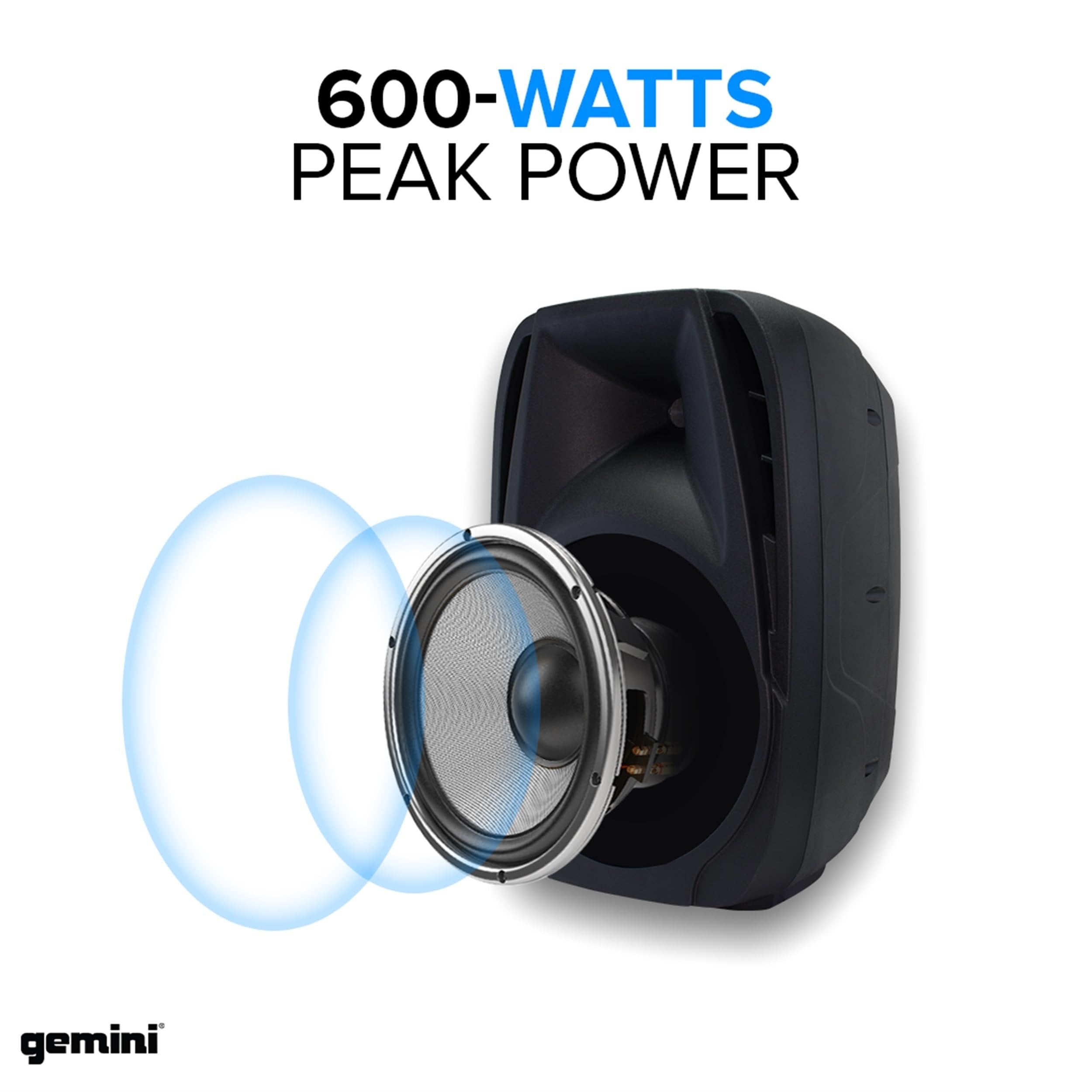 Gemini Sound ES-210MXBLU - Ultra-Portable Professional PA System with Dual 10" Speakers, Built-in Mixer, Bluetooth Streaming, Ideal for DJs, Musicians & Podcasters