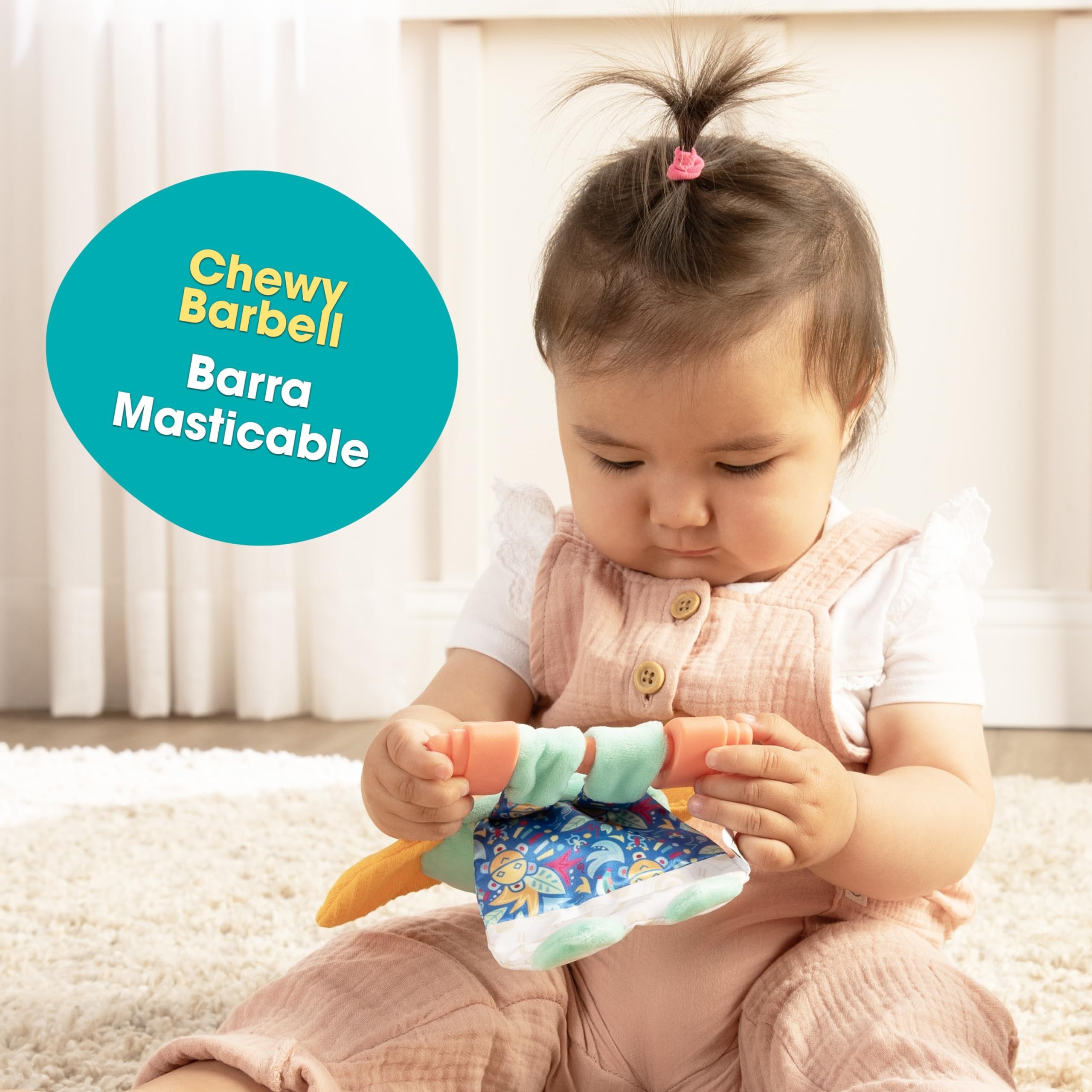 BEBE FUERTE Move & Groove Crinklie Elephant by Robin Arzon - Baby Crinkle Toys - Sensory Toys for Fine Motor Skills - Baby and Toddler Gifts for Ages 0 Months and Up