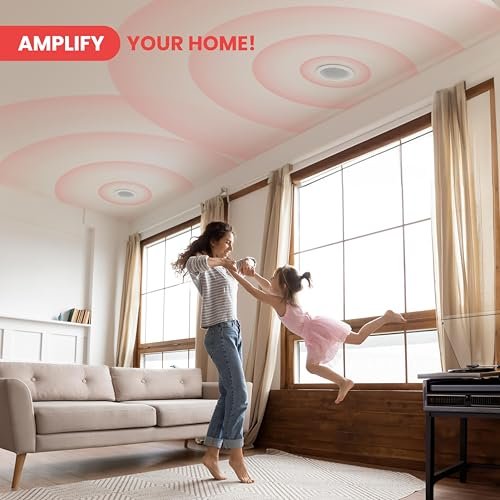 Pyle 6.5'' Home In-Wall / In-Ceiling Speakers, 250W Peak Power, Dual Hi-Fi Stereo Sound, Pivoting Silk Dome Tweeter, Poly Cone Mid-Bass, Adjustable Treble, Stain Resistant Grill, Custom Installations