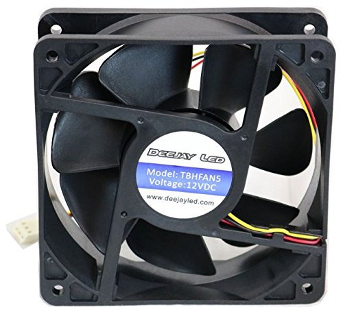 DEEJAYLED 5" 12VOLT Fan 3 PIN Ball BEA (TBHFAN5)