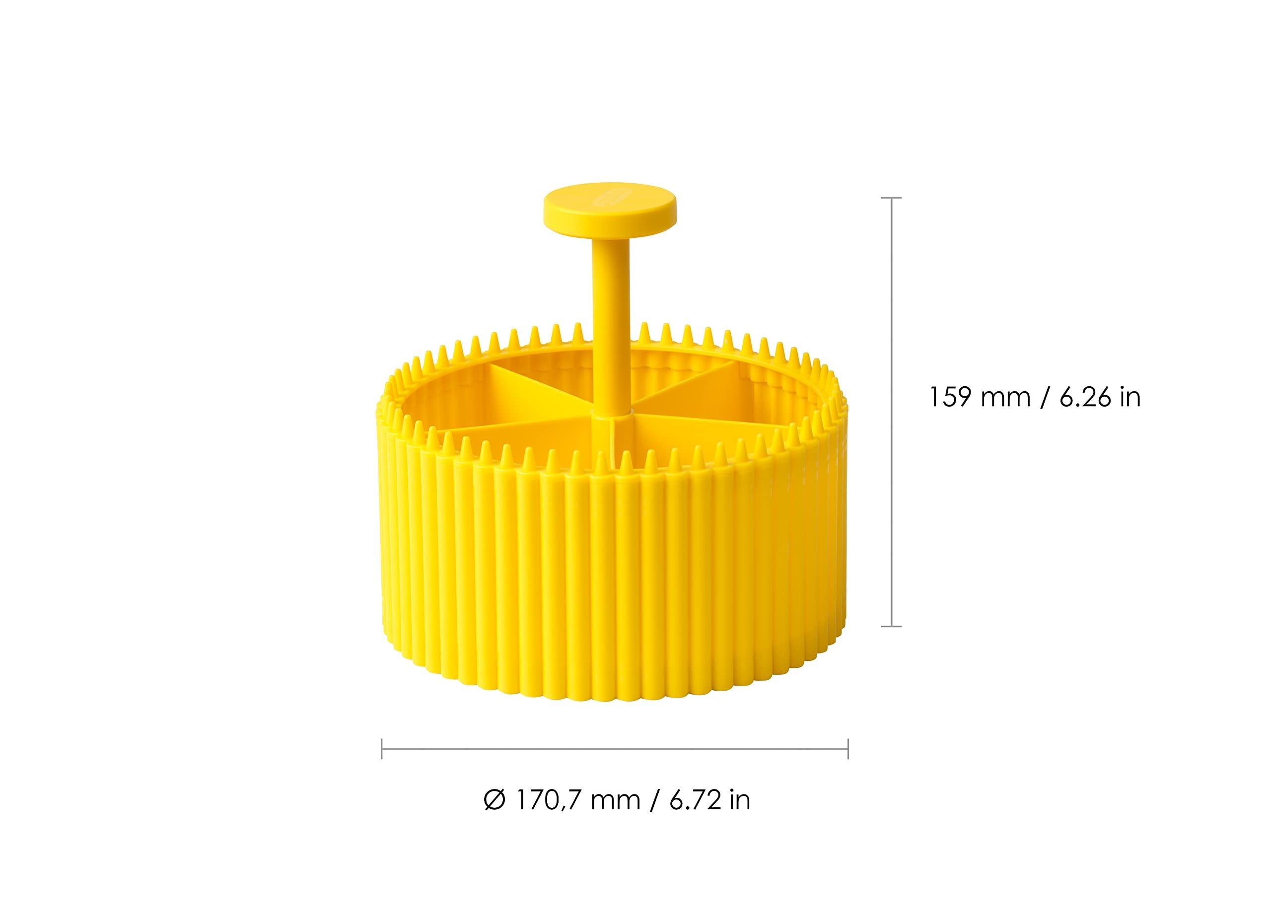 Crayola Round Storage Organizer - Creative Kids Desk Organizer With 5 Sections For Storing Pens, Pencils, Crayons And Other School/Office Supplies, Dandelion, Kids 3+ Years