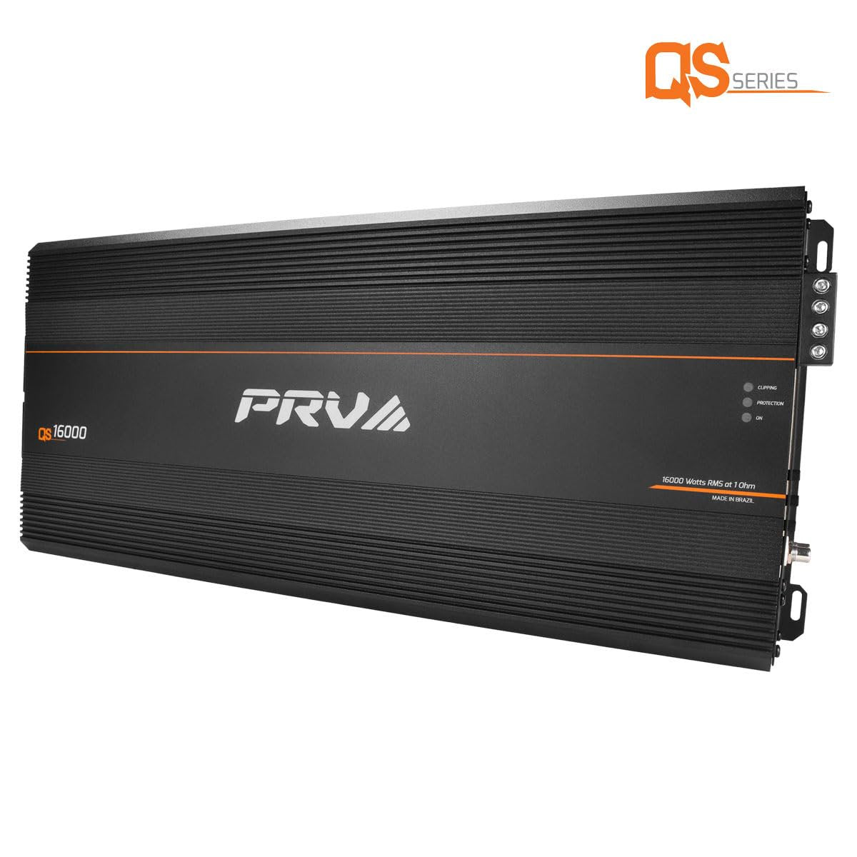 PRV Audio QS16000.1 QS Series Full Range Class D 12-Volt Amplifier PRO Audio Loudspeakers Compact 1 Channel Car Audio Amp 16000 Watts RMS at 1 Ohm
