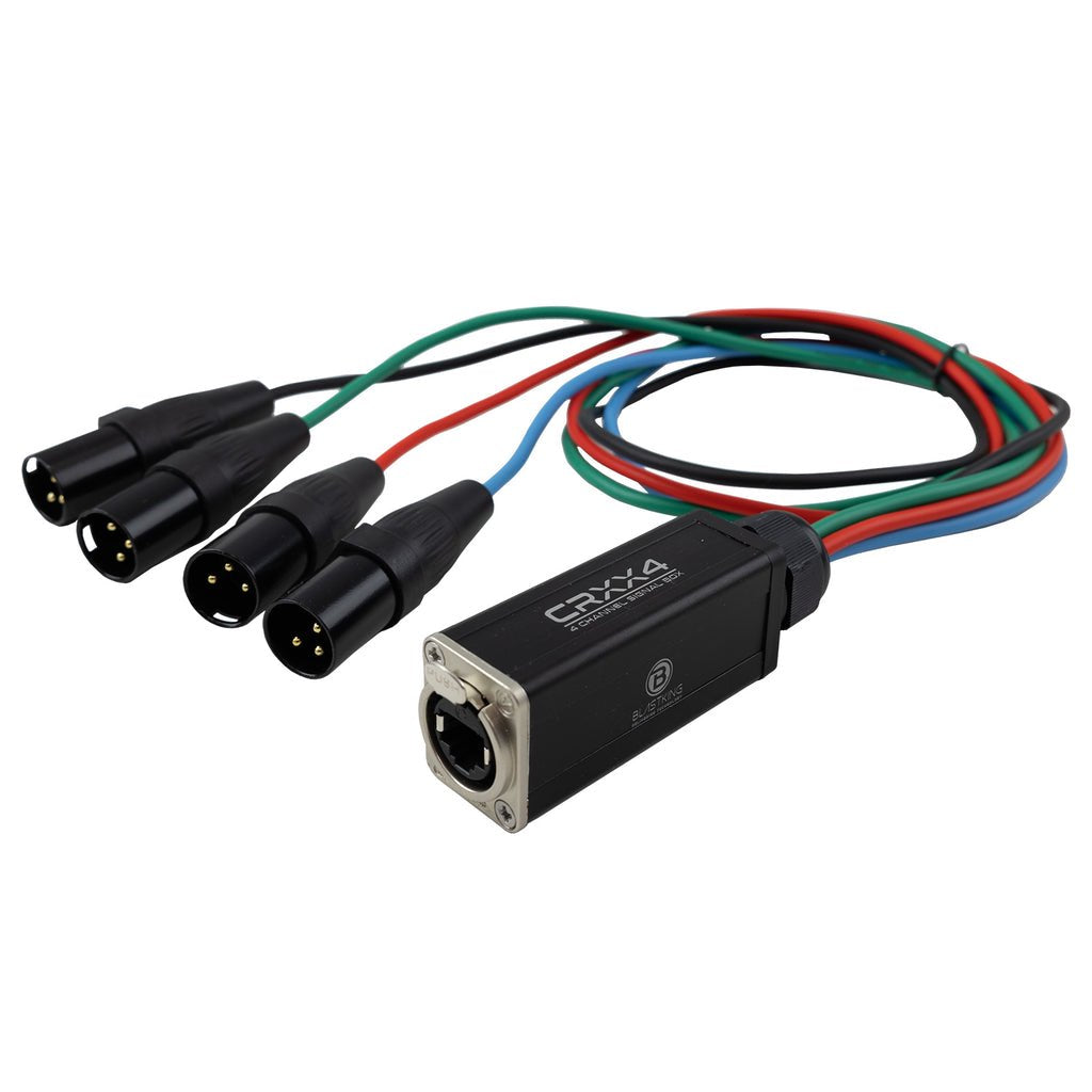 4-Channel XLR to CAT6 Receiver with 30-Inch Cable by Blastking USA