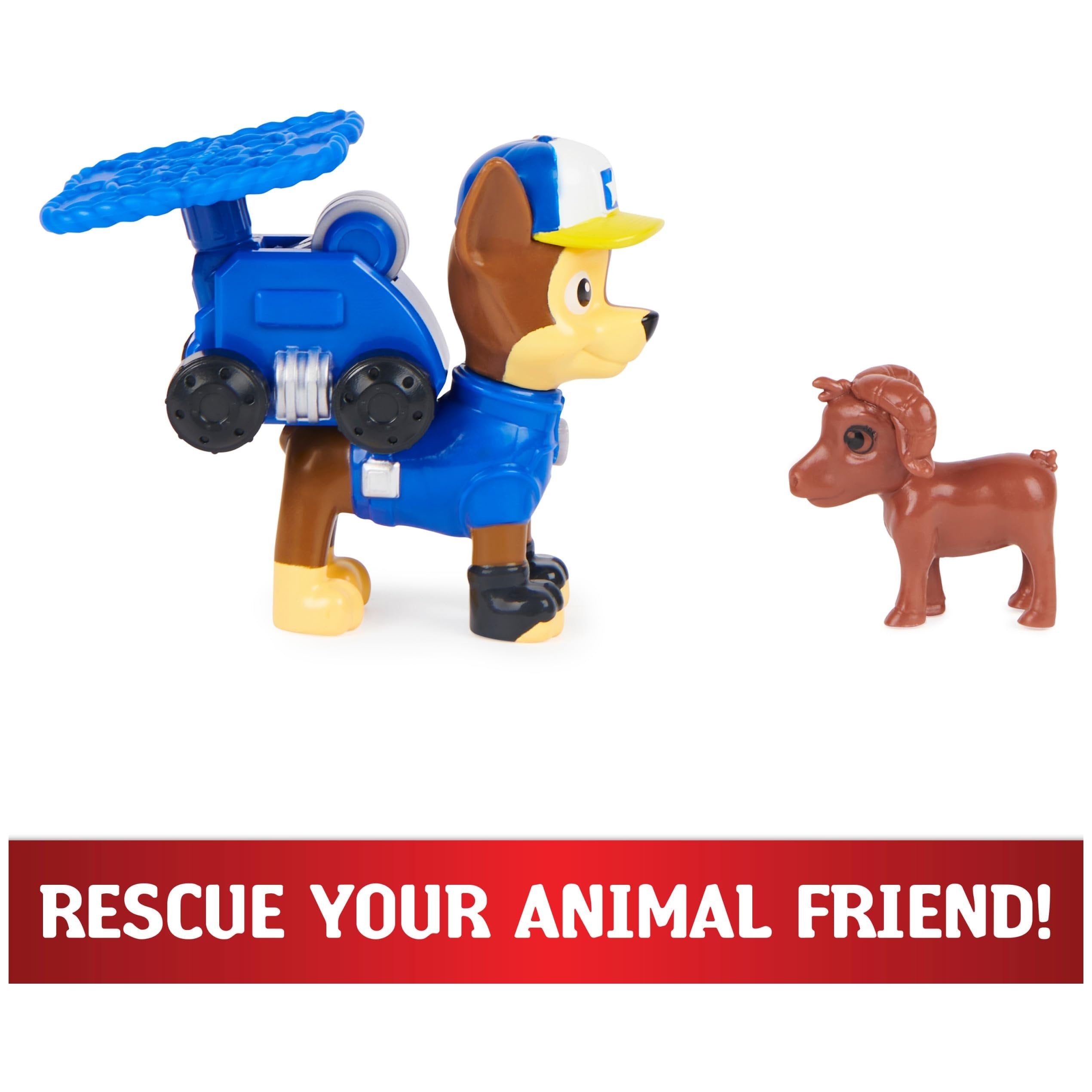 Paw Patrol, Big Truck Pups Chase Action Figure with Clip-on Rescue Drone, Command Center Pod and Animal Friend Kids Toys Ages 3 and up