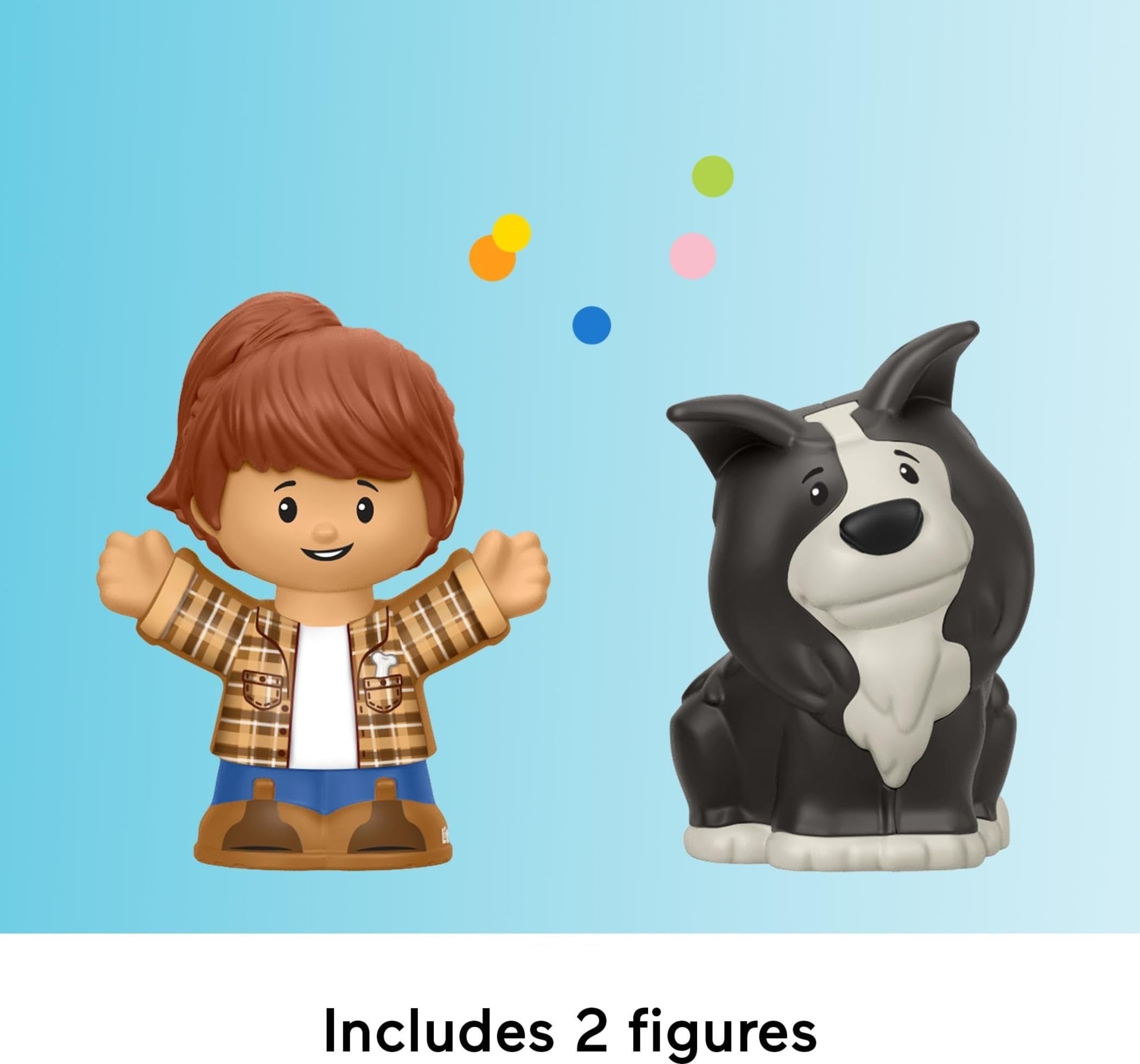 Fisher-Price Little People Toddler Toy Push & Play Tractor Push-Along Musical Farm Vehicle with 2 Figures for Pretend Play Kids Ages 1+ Years